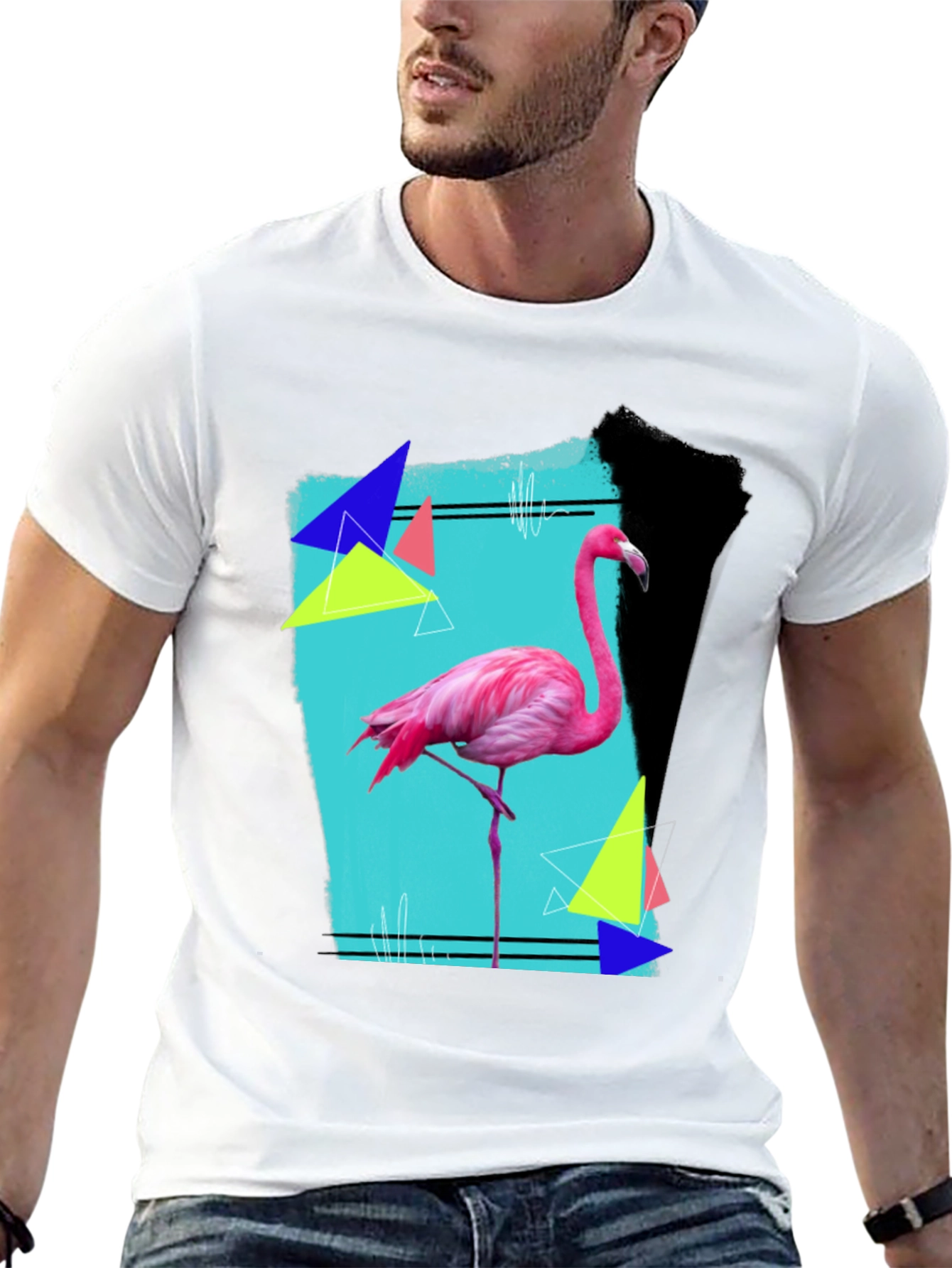 Flamingo Graphic Tee - Retro Style