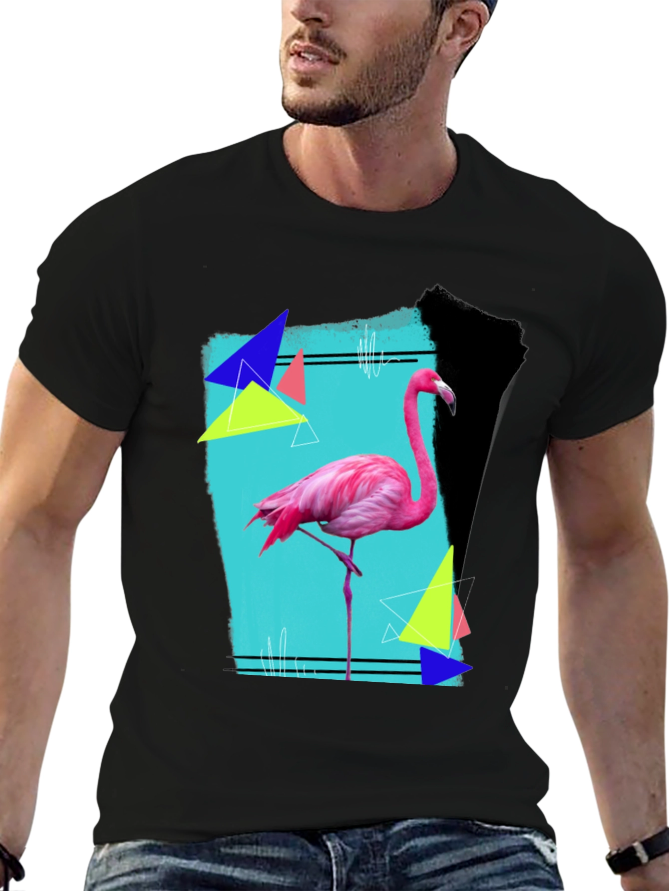 Flamingo Graphic Tee - Retro Style
