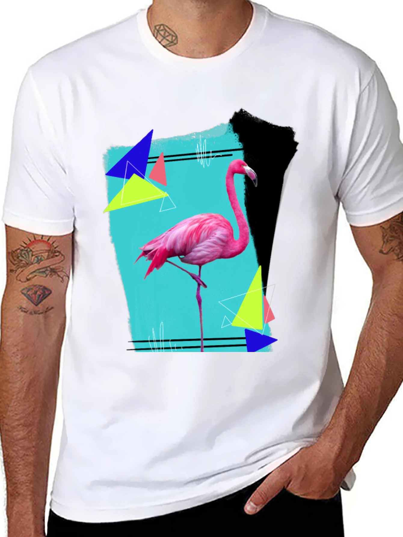 Flamingo Graphic Tee - Retro Style