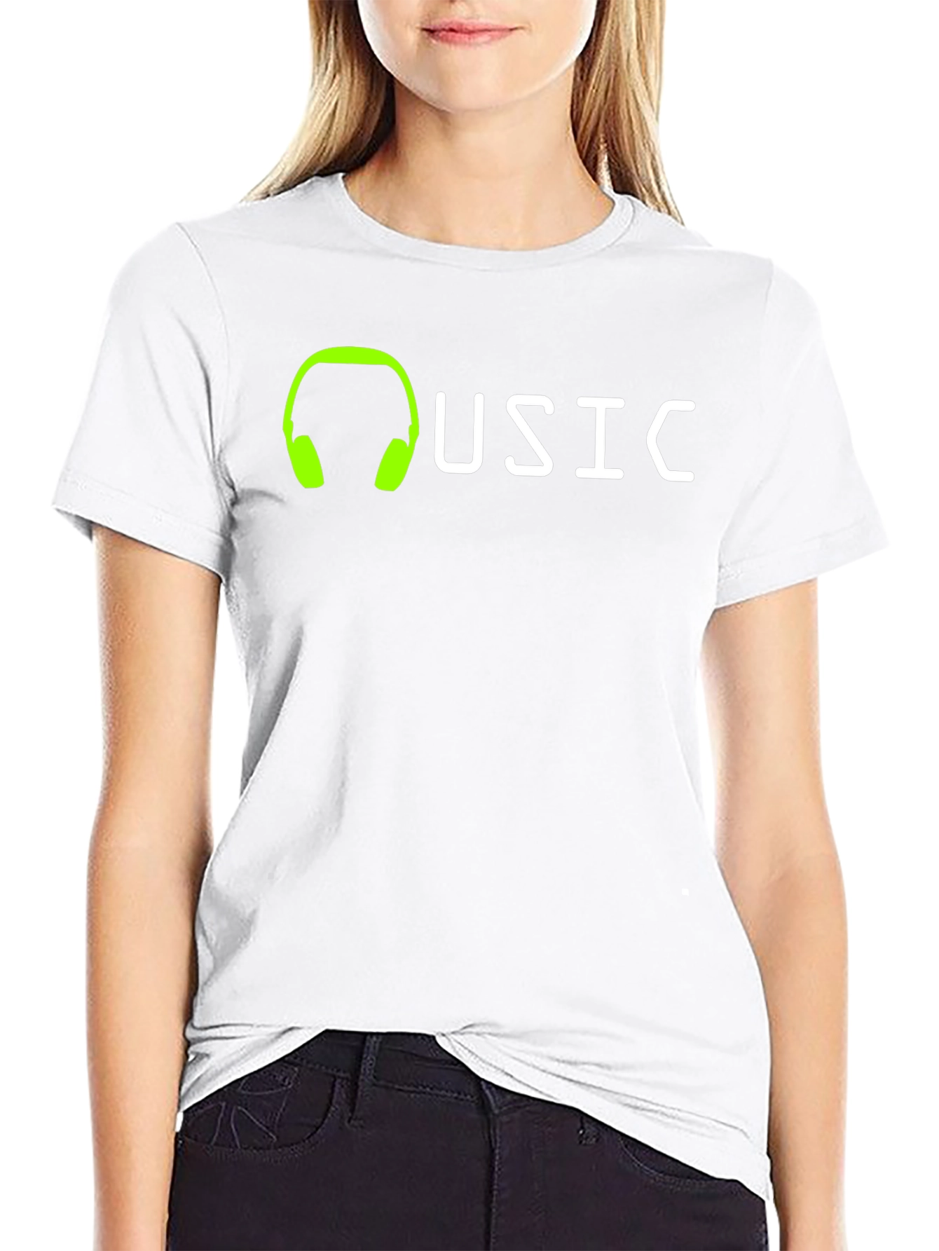Music Graphic Tee - Black Cotton Comfort