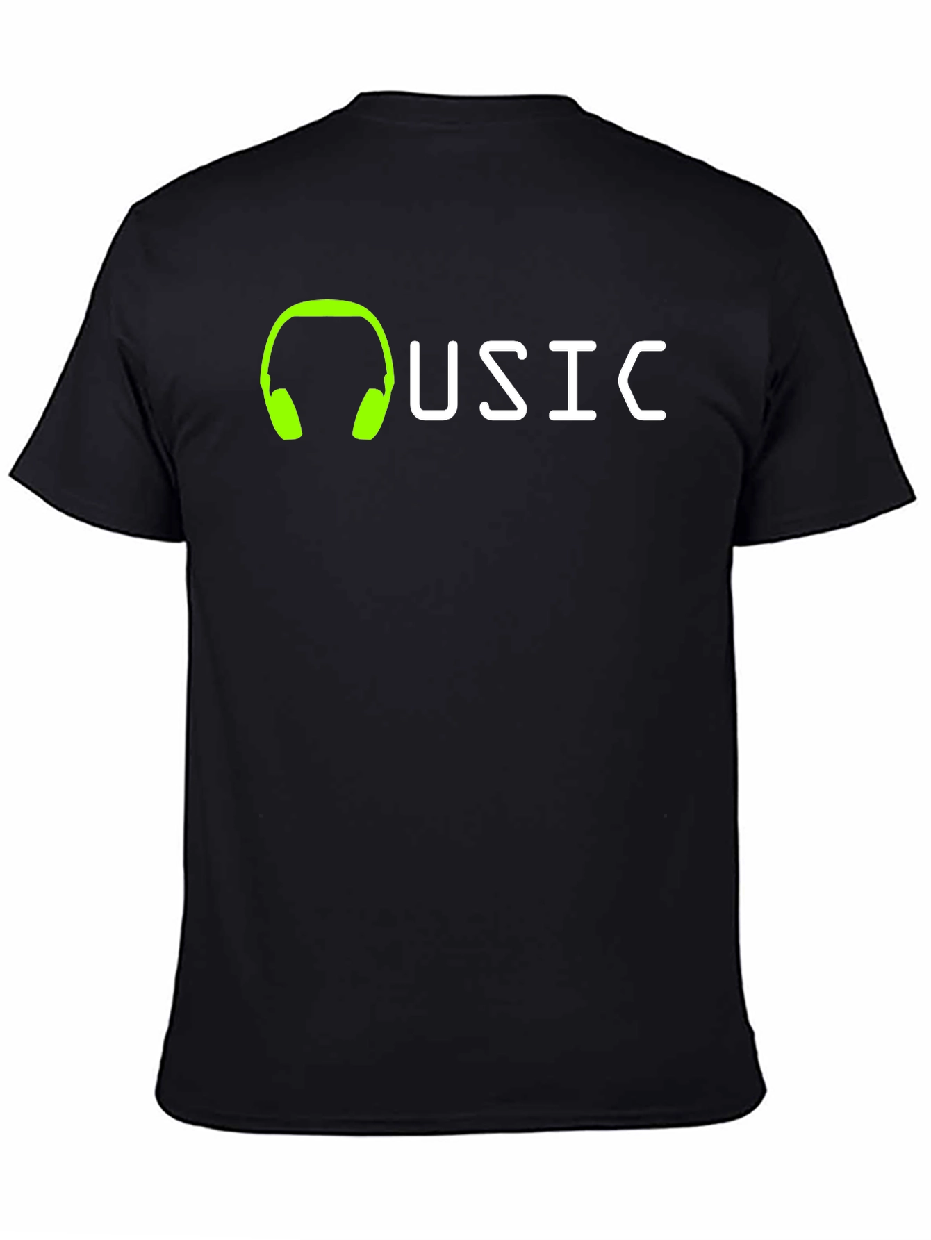 Music Graphic Tee - Black Cotton Comfort