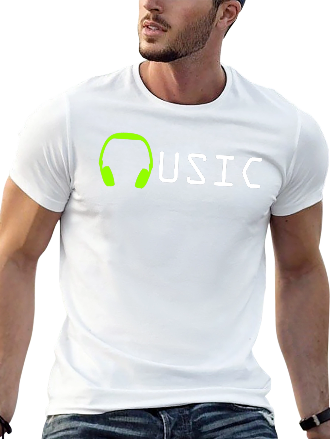 Music Graphic Tee - Black Cotton Comfort