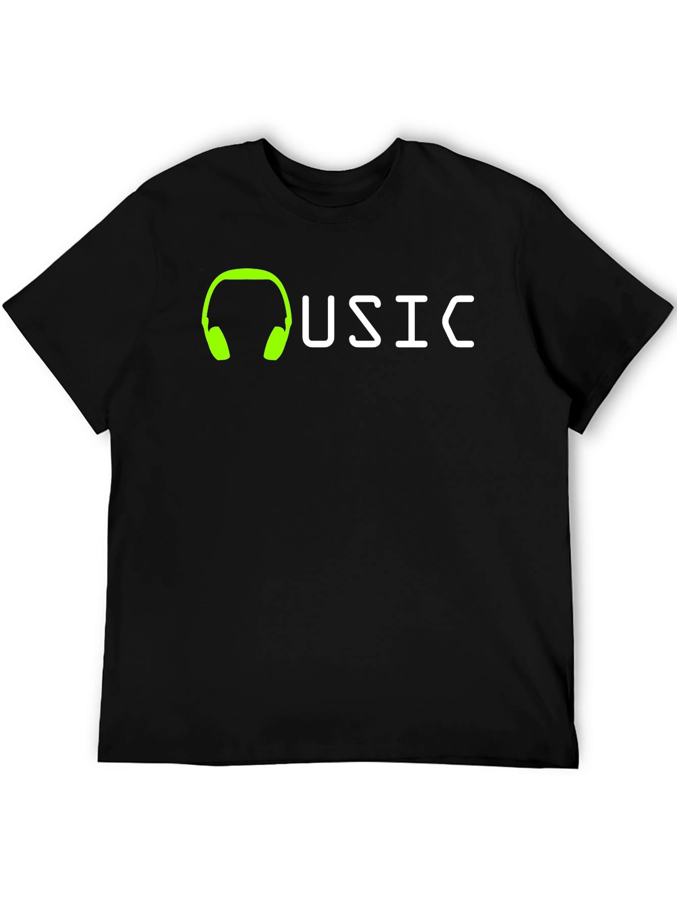 Music Graphic Tee - Black Cotton Comfort