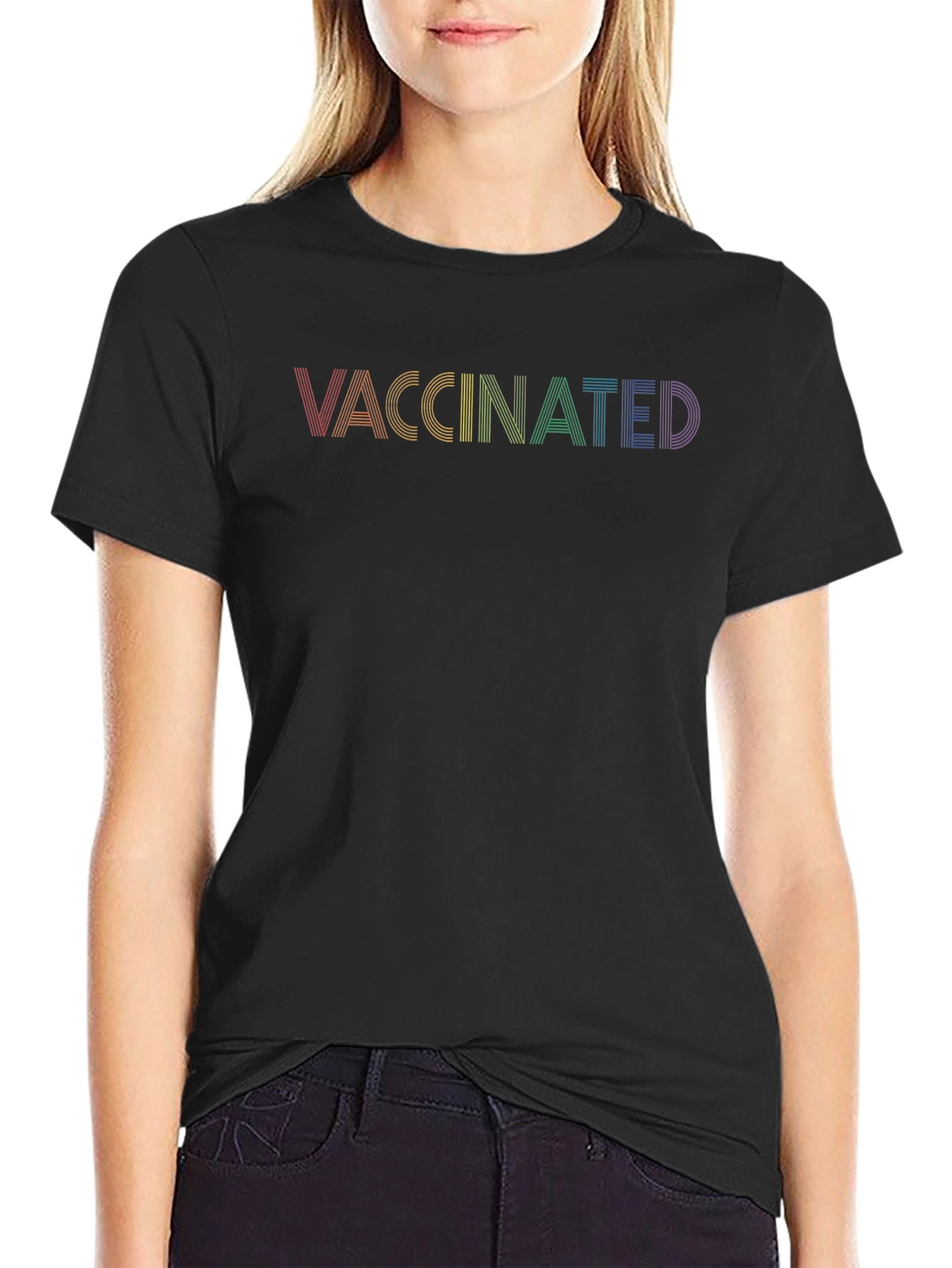 Vaccinated Pride Rainbow T-Shirt