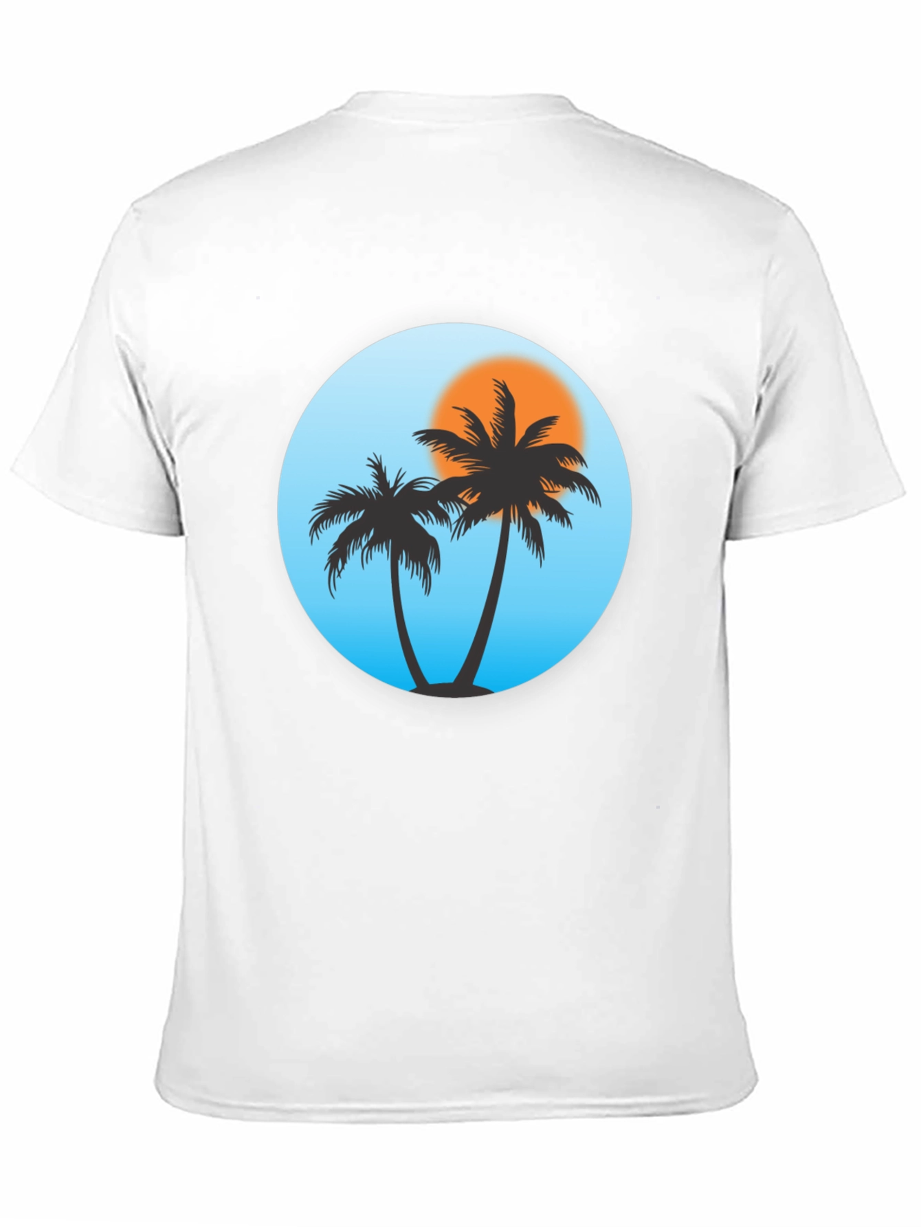 Tropical Palm Tree Black T-Shirt