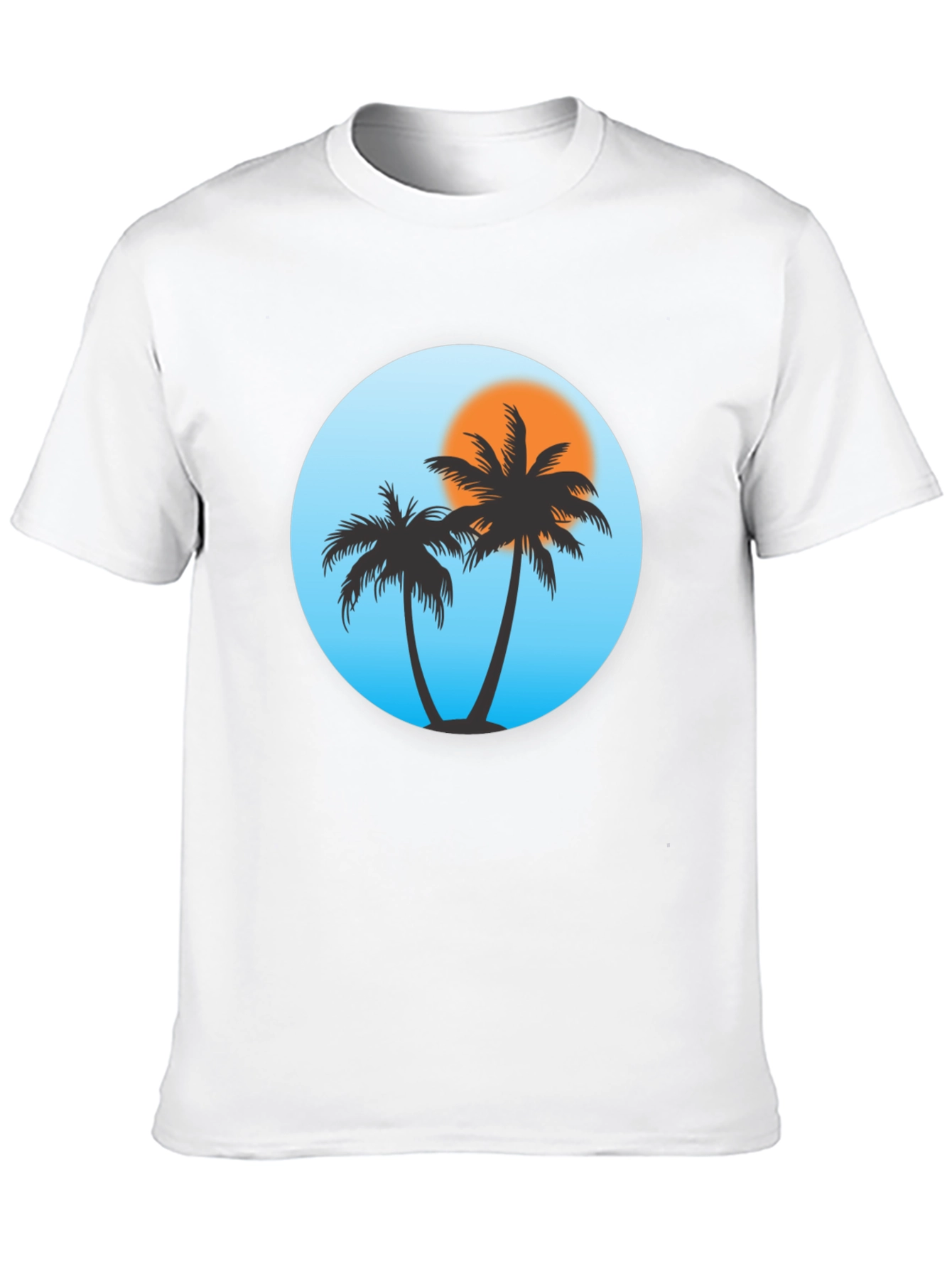 Tropical Palm Tree Black T-Shirt