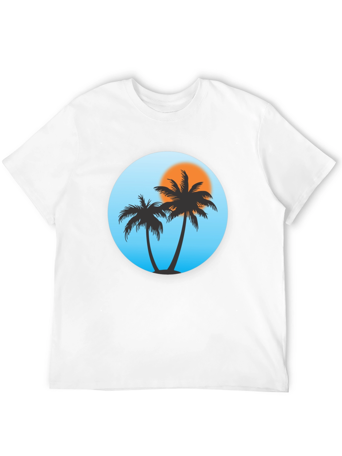 Tropical Palm Tree Black T-Shirt