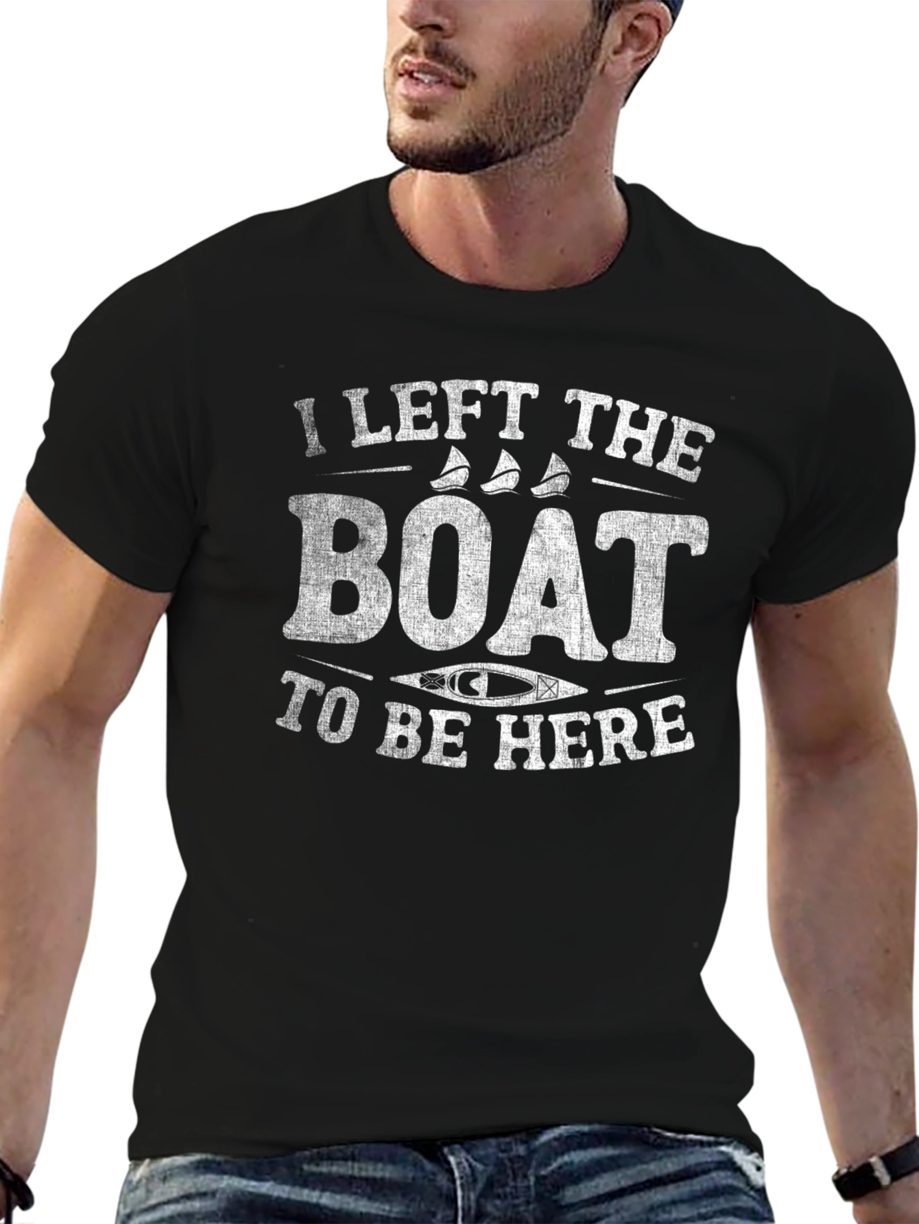 I Left The Boat To Be Here Graphic T-Shirt