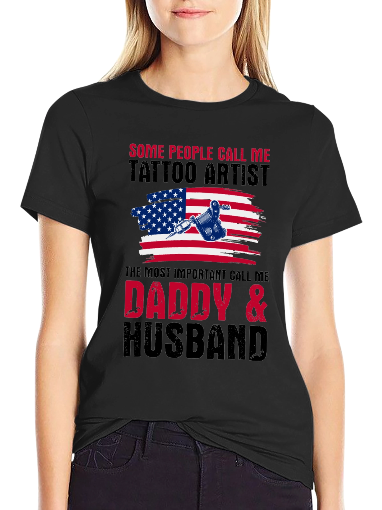 Tattoo Artist Daddy & Husband Graphic T-Shirt