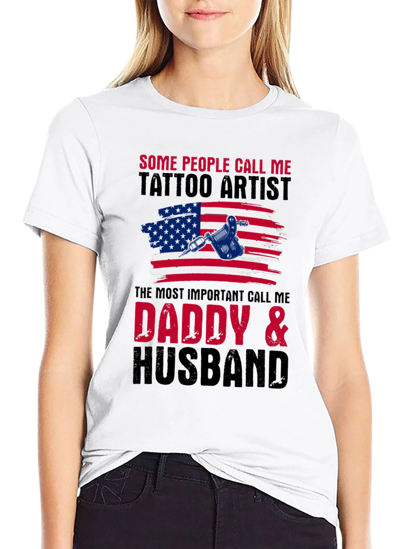 Tattoo Artist Daddy & Husband Graphic T-Shirt