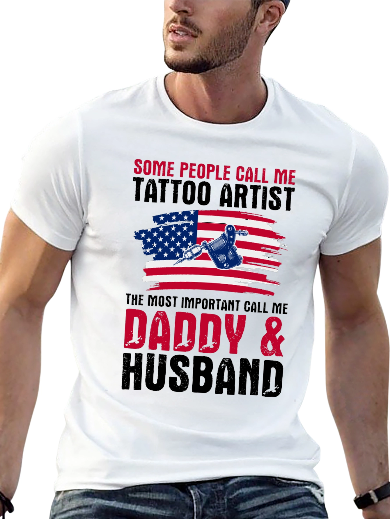 Tattoo Artist Daddy & Husband Graphic T-Shirt