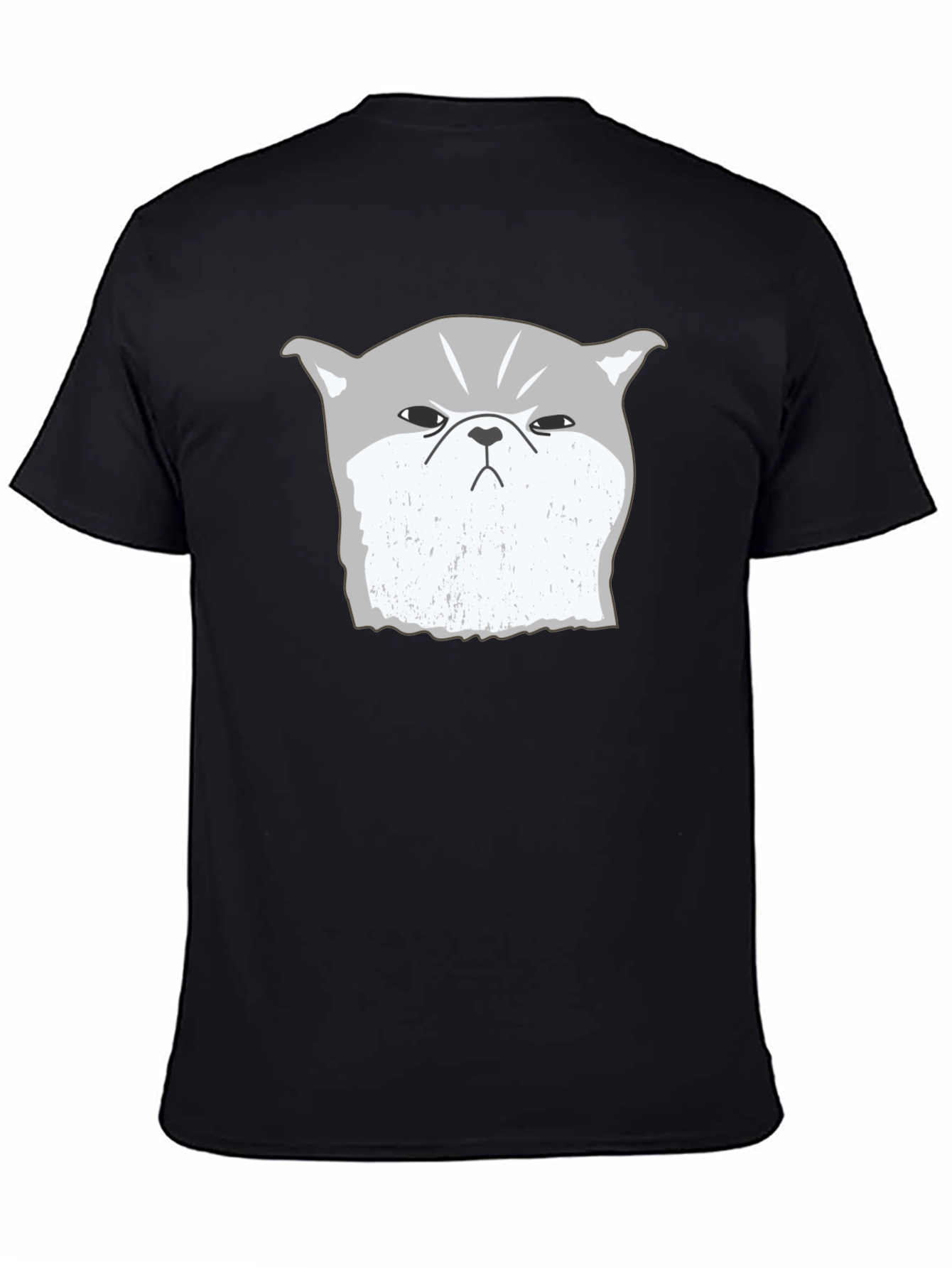 Grumpy Cat Graphic Tee - Black Cotton Blend T-Shirt