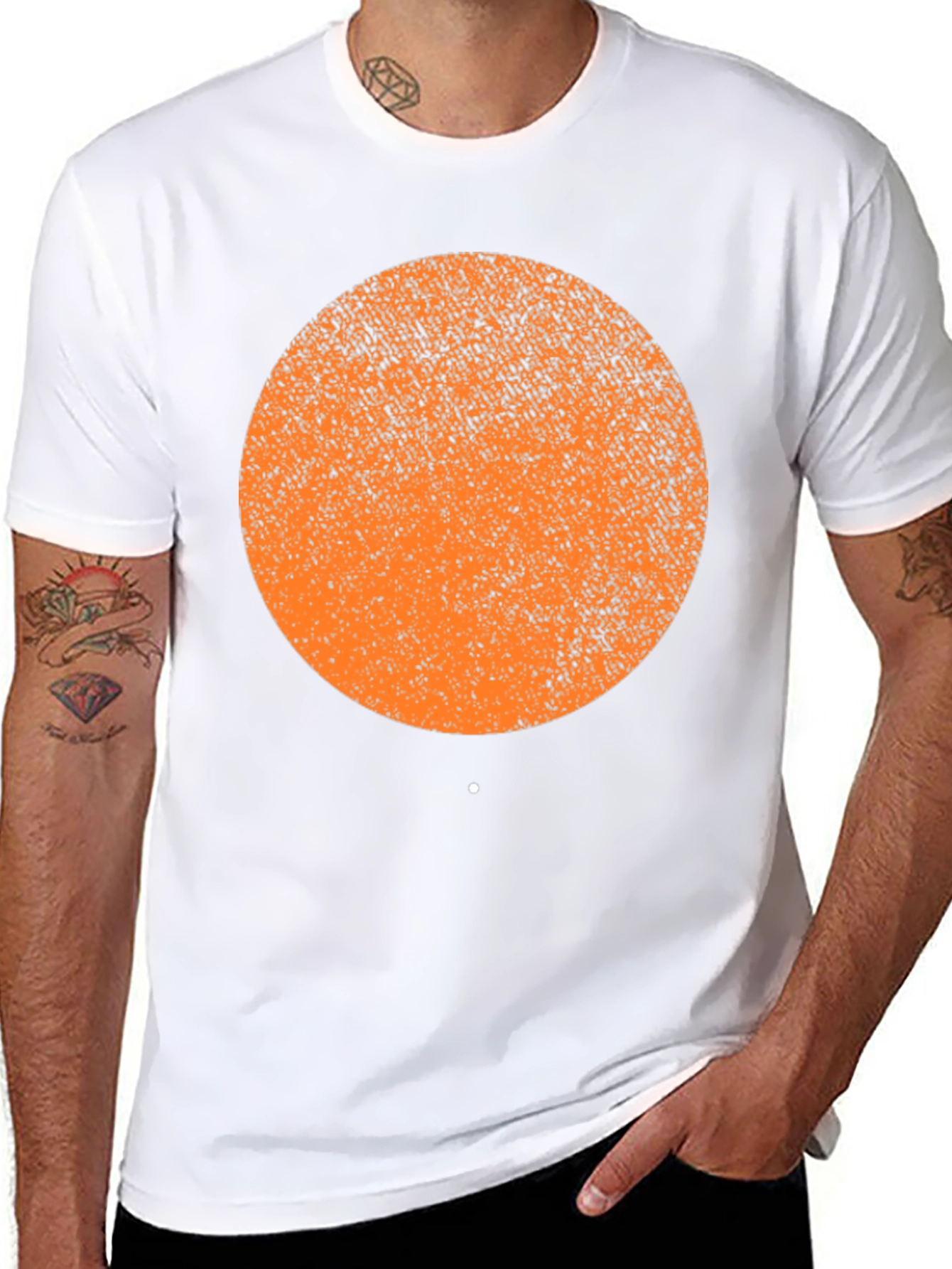 Abstract Graphic Print T-Shirt - Black Cotton Blend