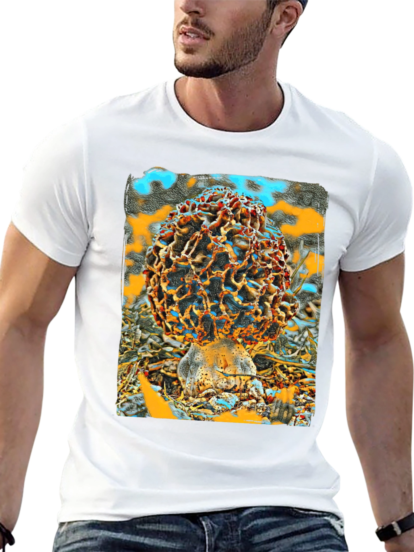 Mushroom Graphic Tee - Unique Artistic Design
