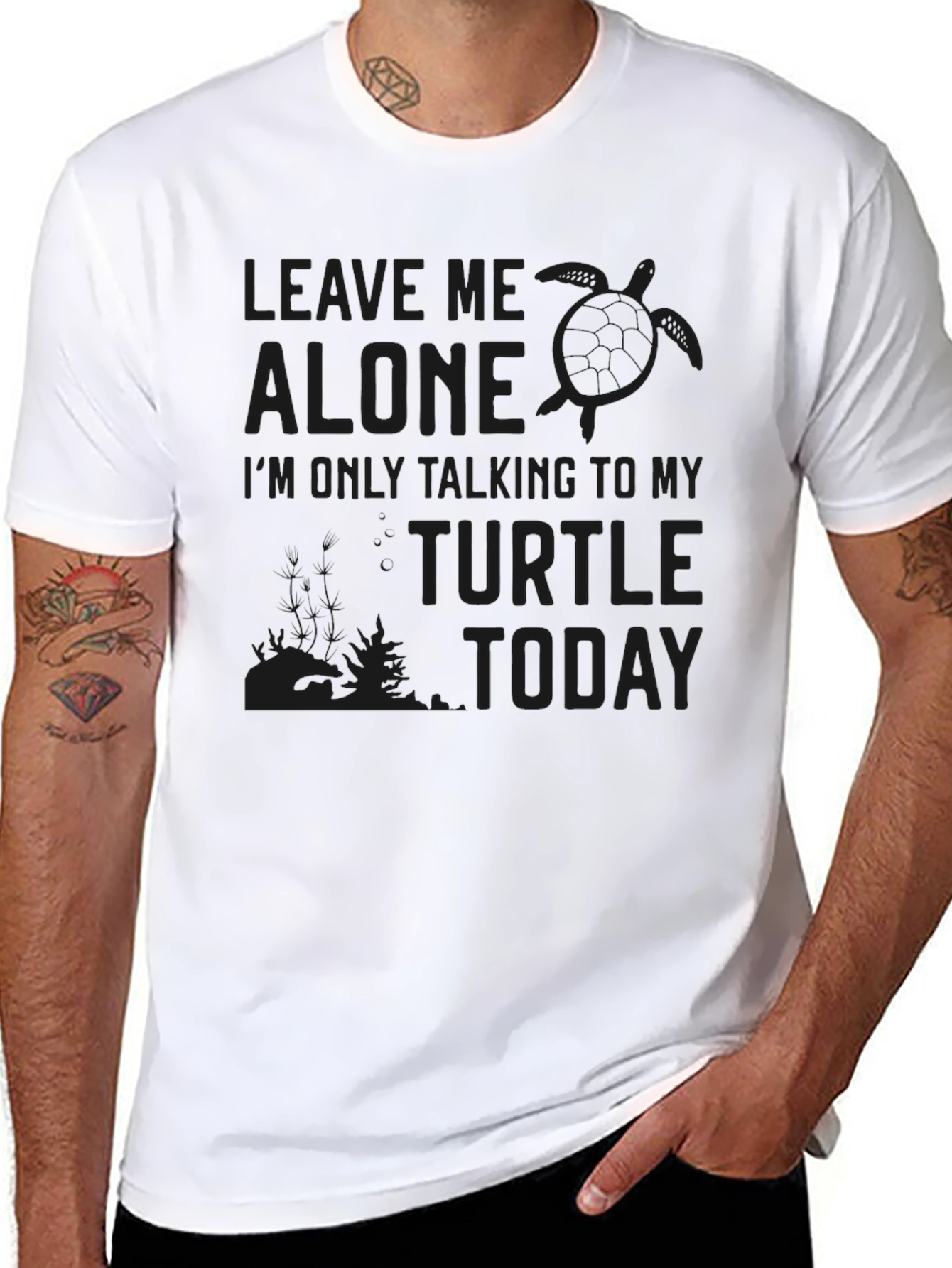 Funny Turtle Graphic T-Shirt - Leave Me Alone Tee