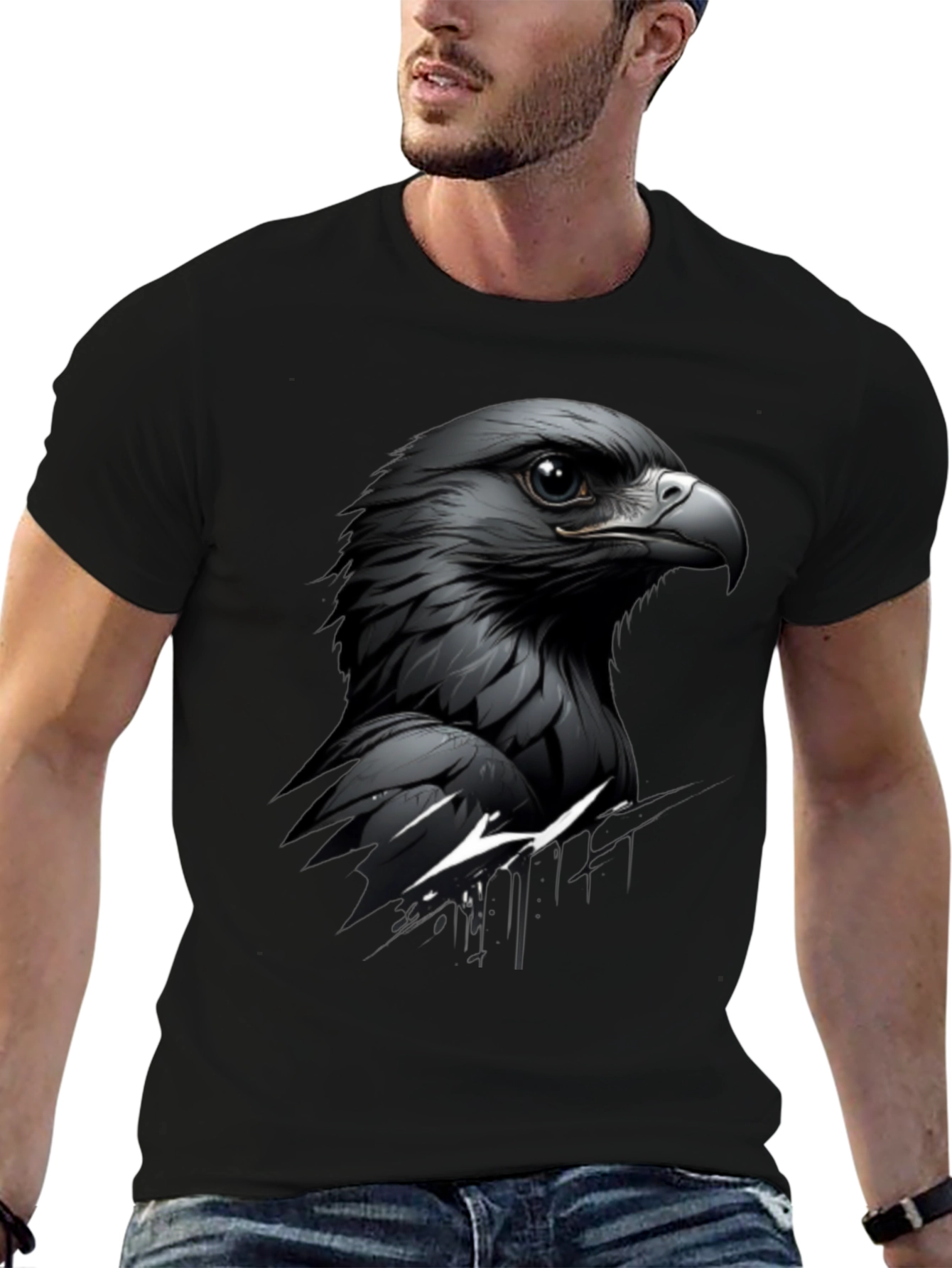 Black Eagle Graphic Tee - Mens Stylish Cotton T-Shirt