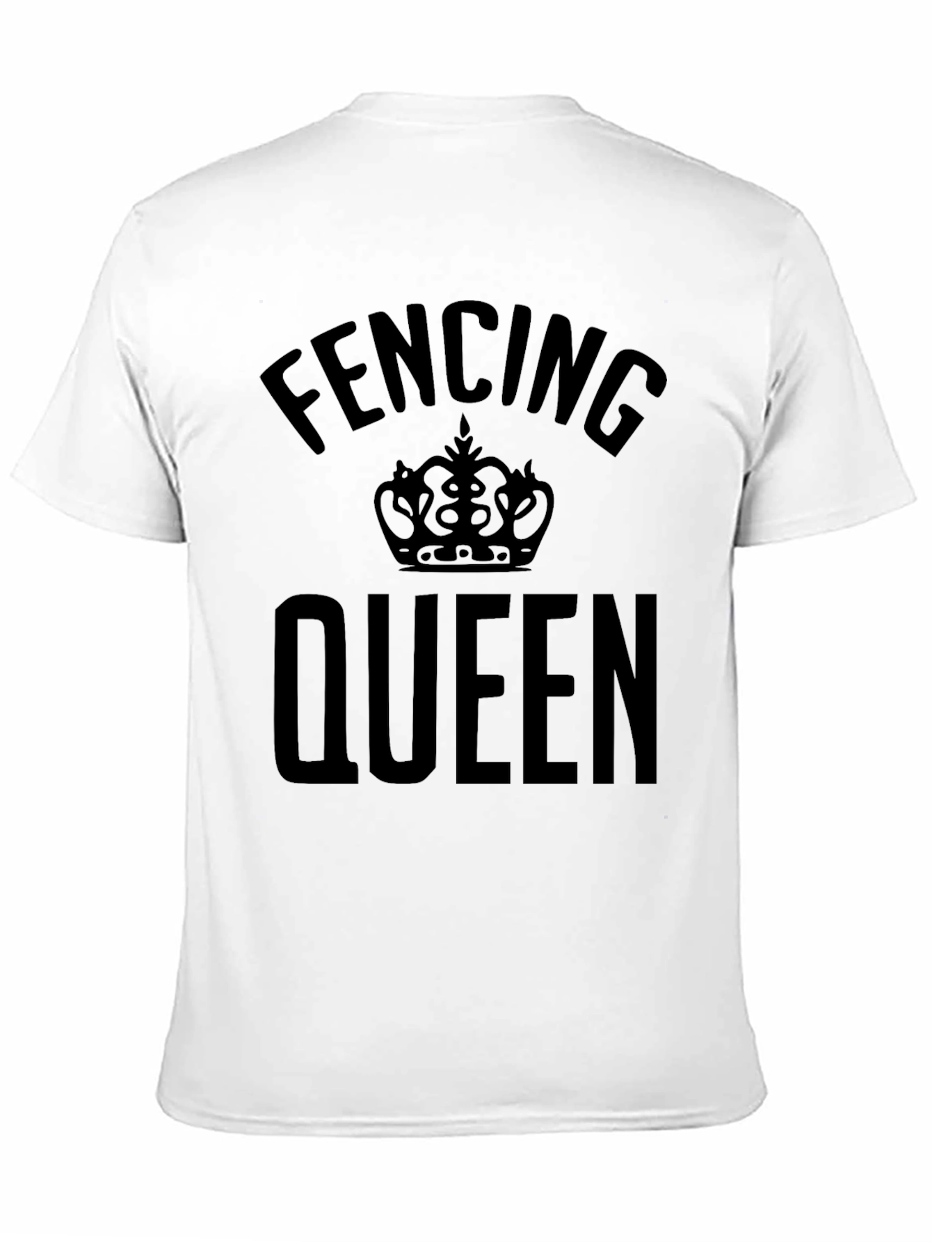 Fencing Queen Black Graphic T-Shirt