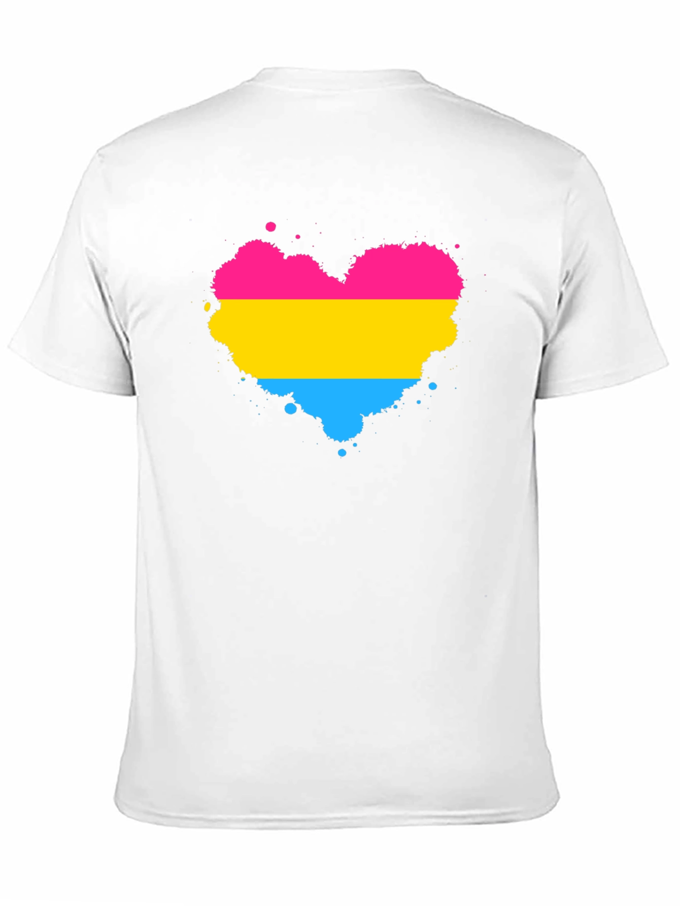 Pansexual Pride Heart Splatter T-Shirt