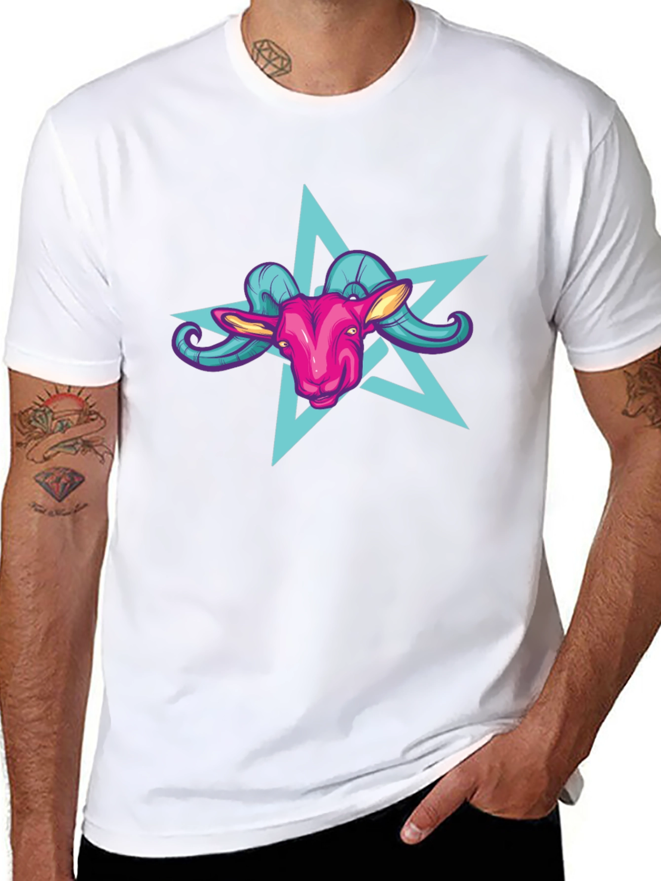 Goat Star Graphic Tee - Unisex Black T-Shirt