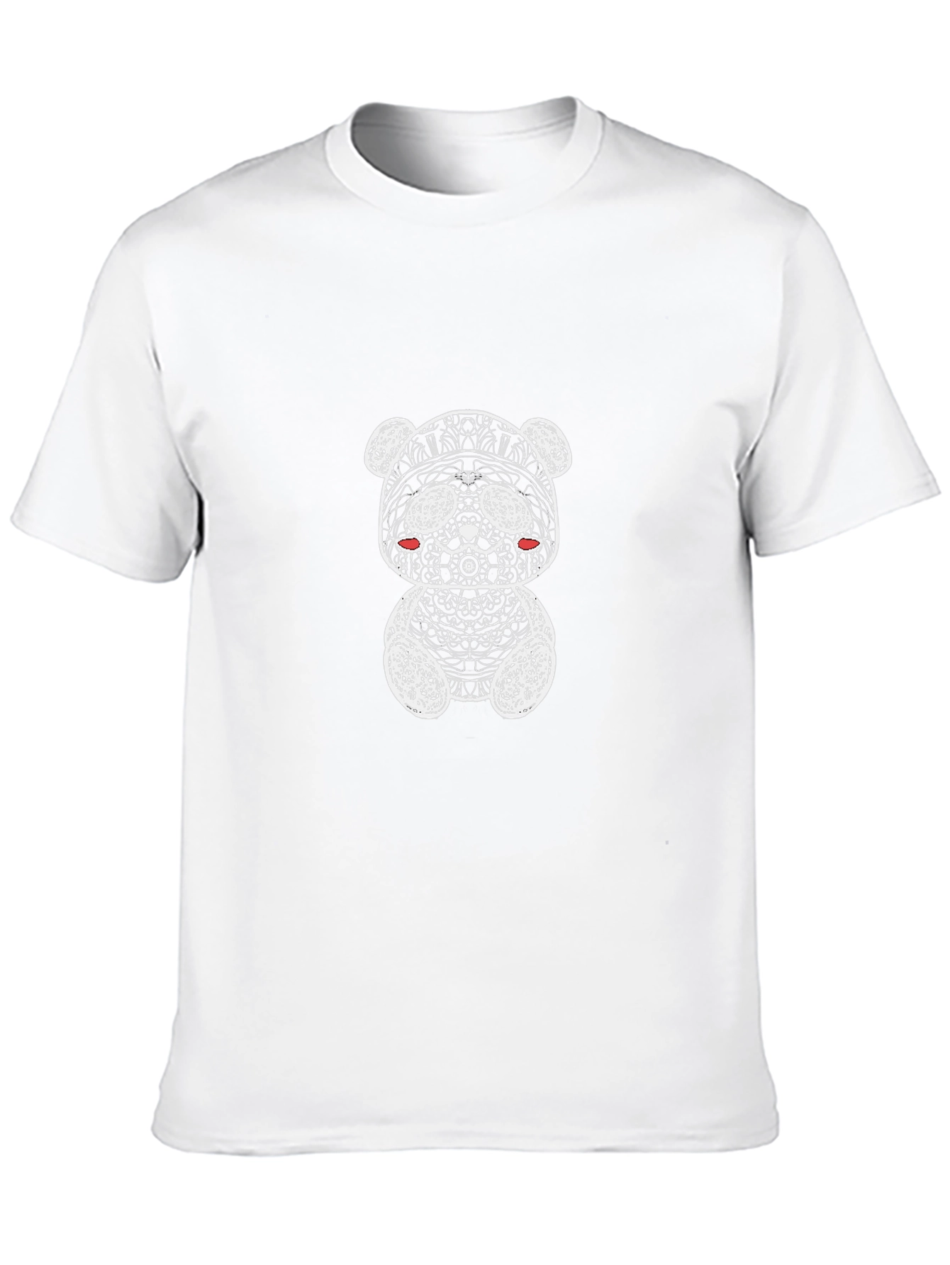 Abstract Panda Graphic T-Shirt - Black