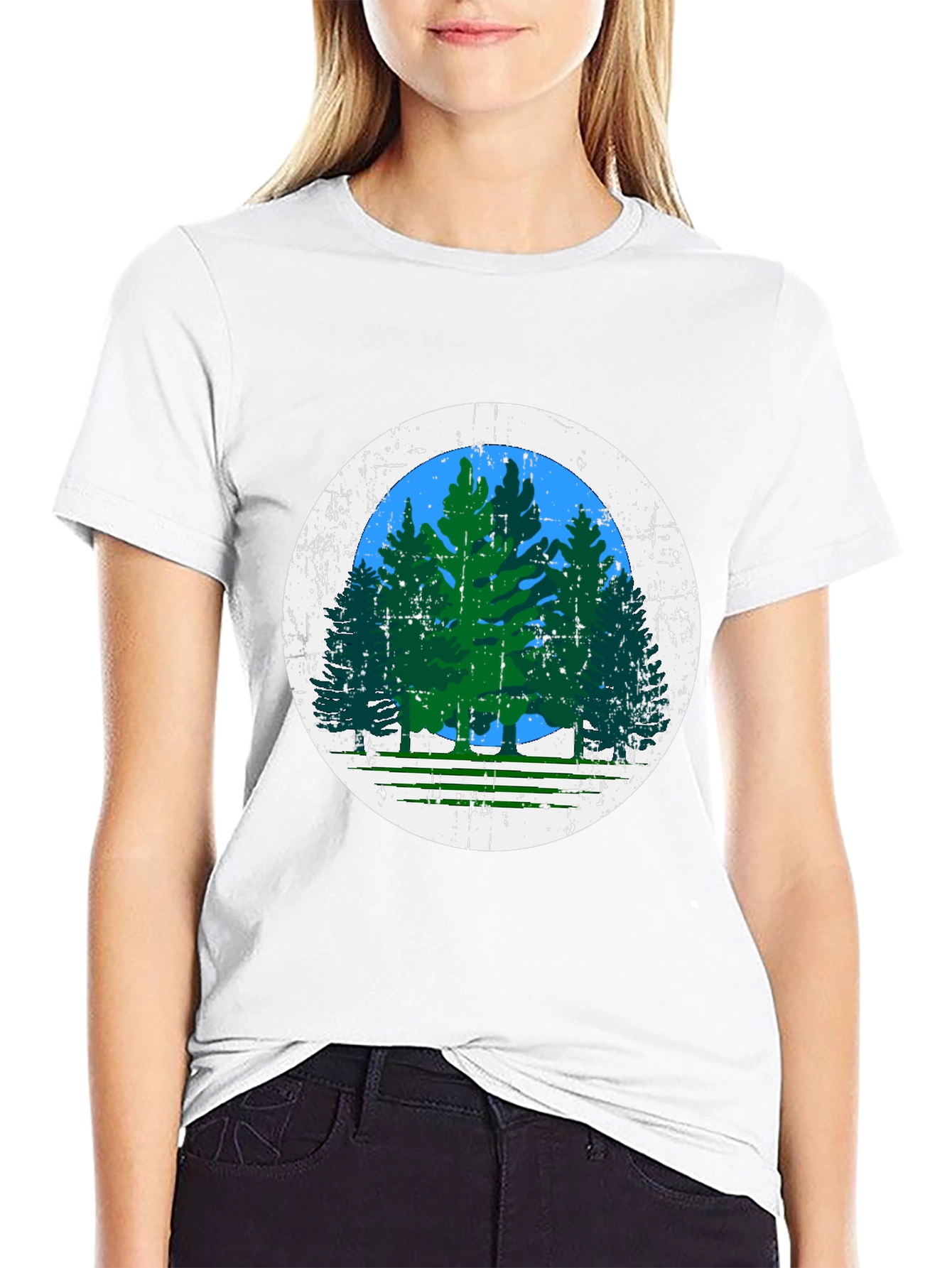 Nature Scene Black Tee