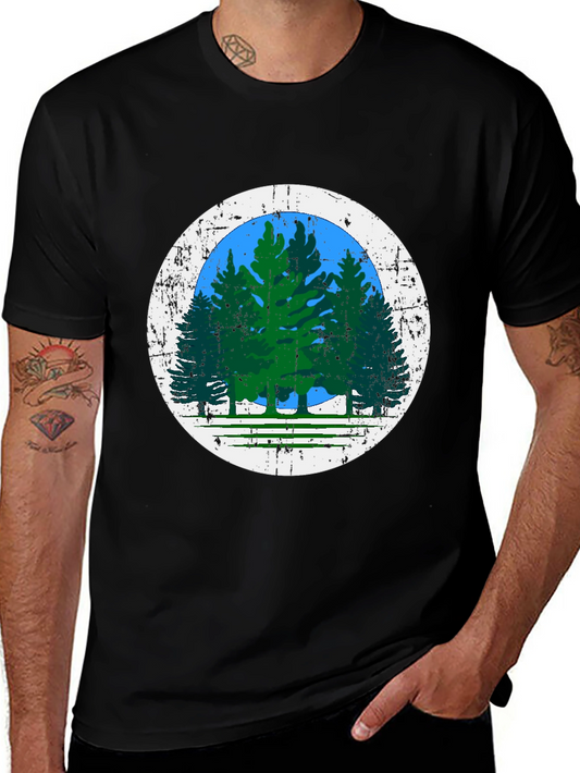 Nature Scene Black Tee