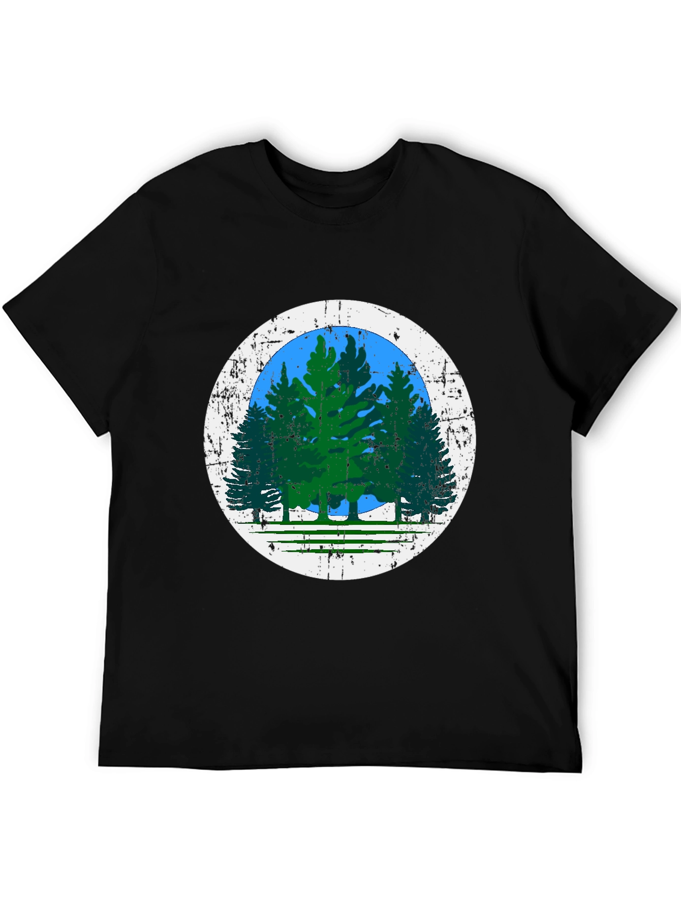 Nature Scene Black Tee