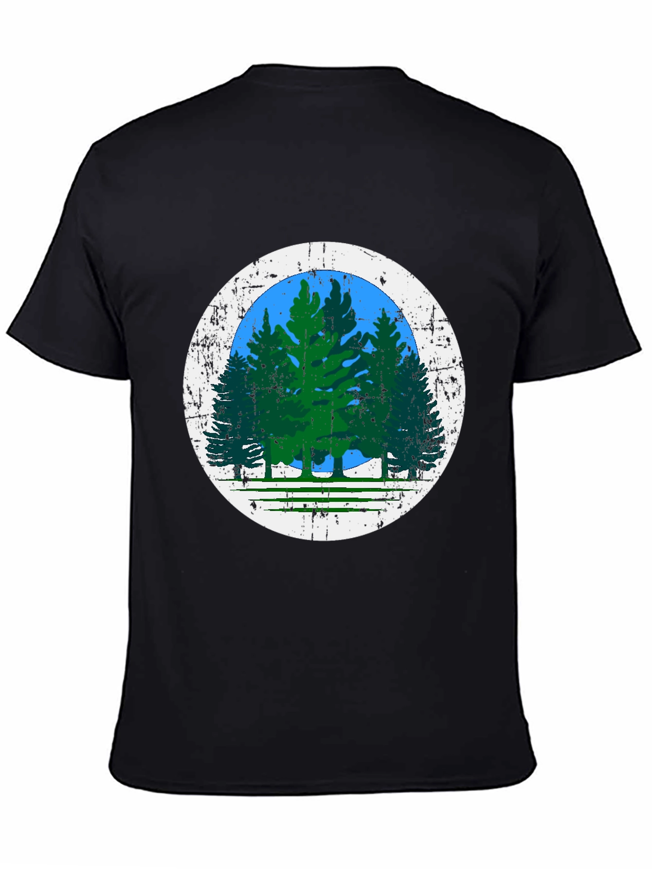 Nature Scene Black Tee