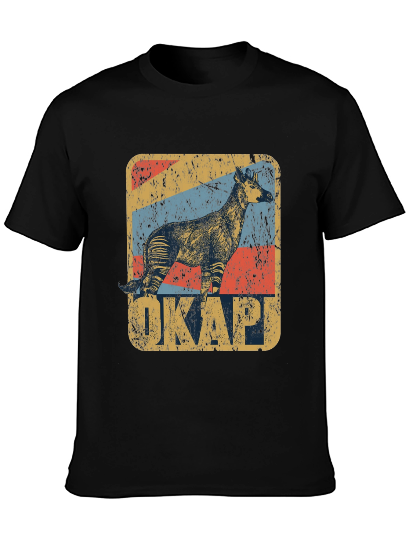 Okapi Retro Style Graphic T-Shirt