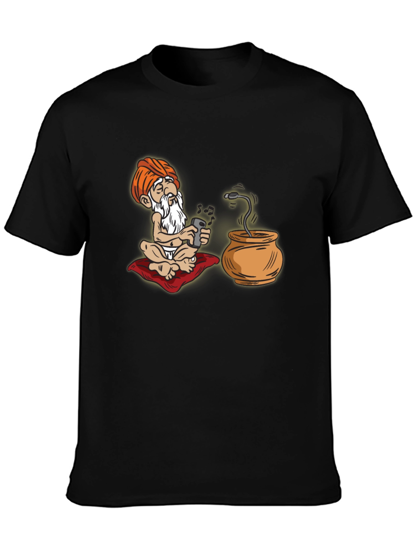 Cartoon Guru Tech T-Shirt - Funny Graphic Tee
