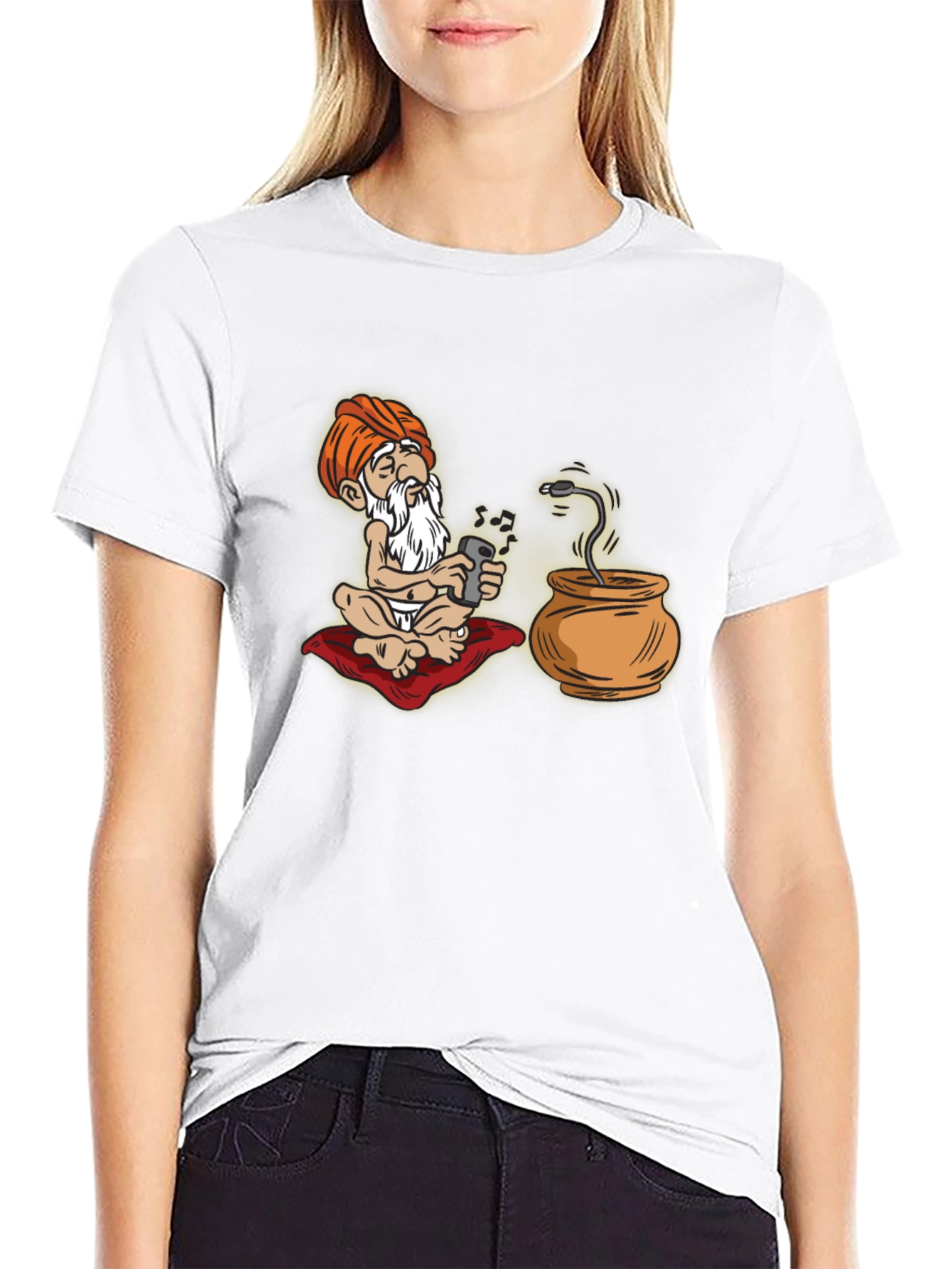 Cartoon Guru Tech T-Shirt - Funny Graphic Tee