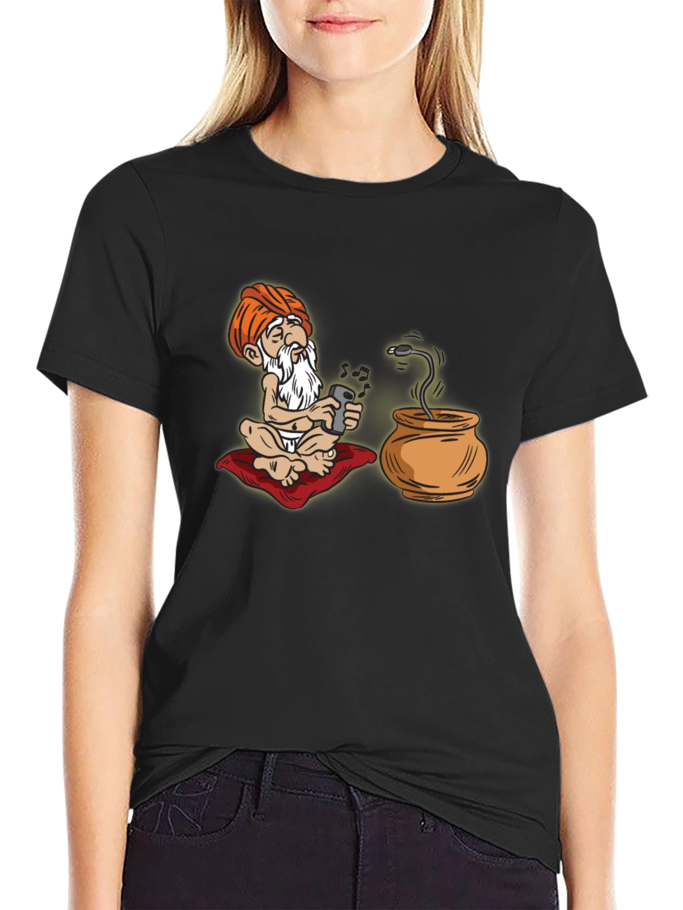 Cartoon Guru Tech T-Shirt - Funny Graphic Tee