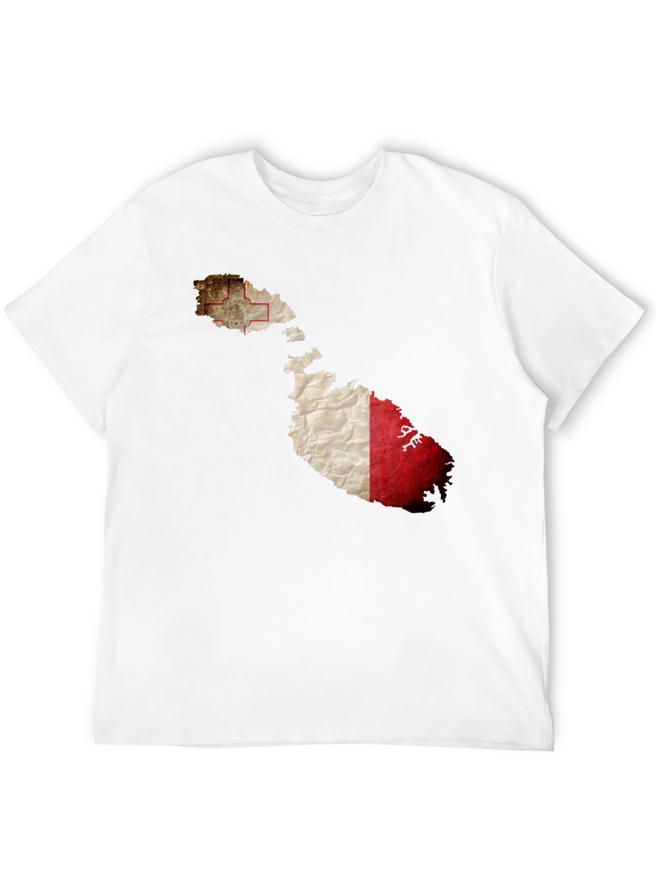 Malta Flag Map Graphic Tee - Black