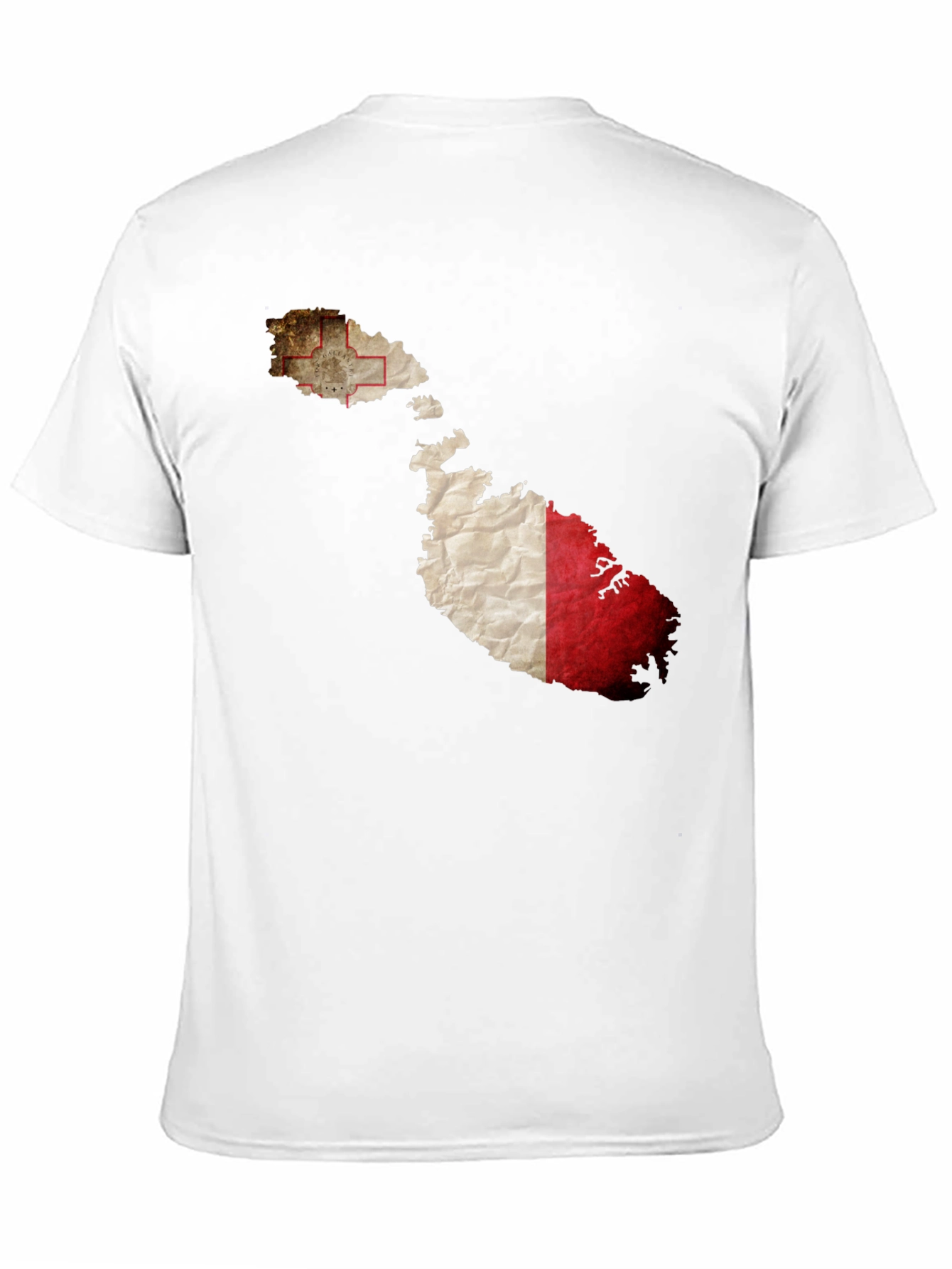 Malta Flag Map Graphic Tee - Black
