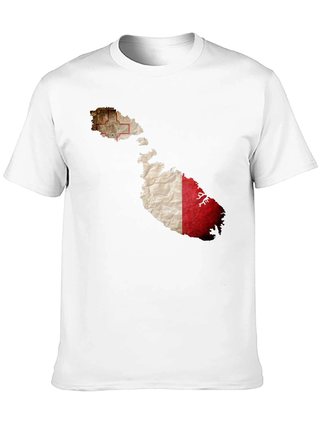 Malta Flag Map Graphic Tee - Black