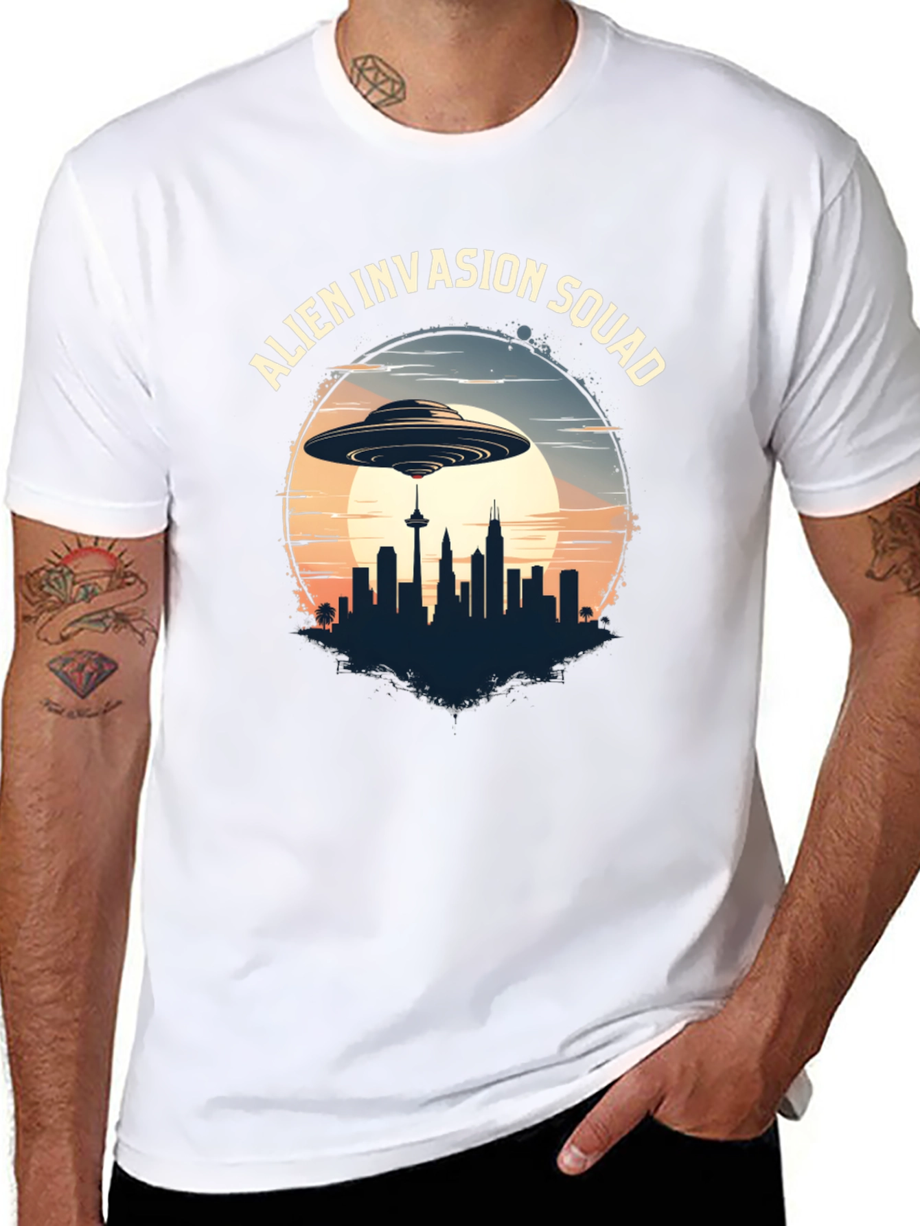 Alien Invasion Squad Graphic T-Shirt