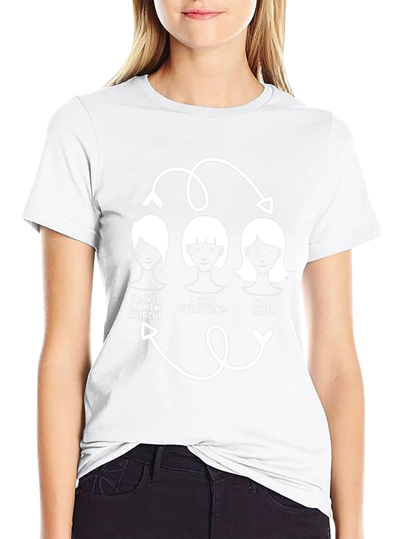 Humorous Haircut Cycle T-Shirt