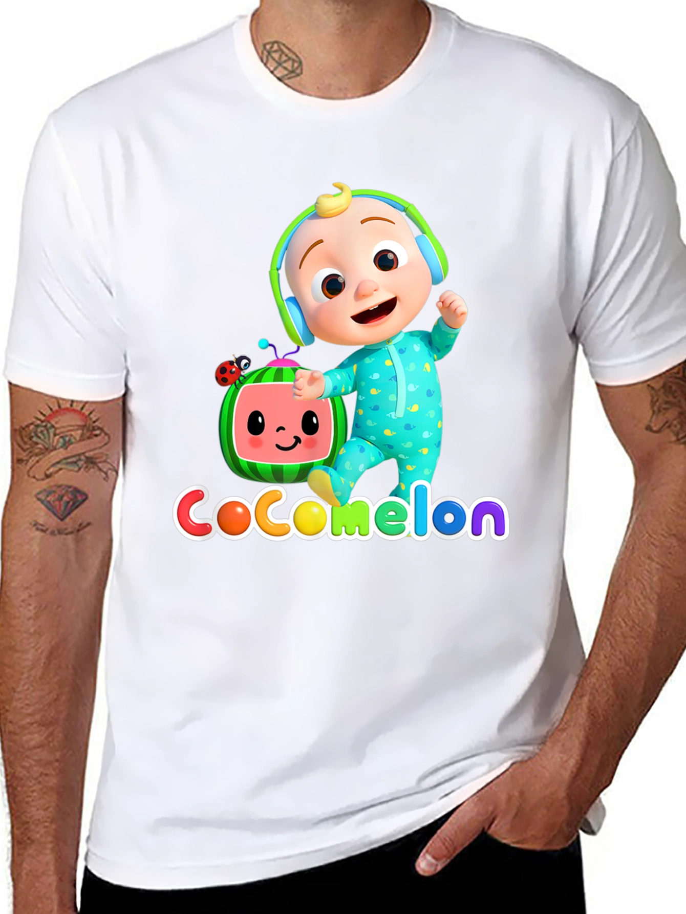 Cocomelon Black Graphic Tee