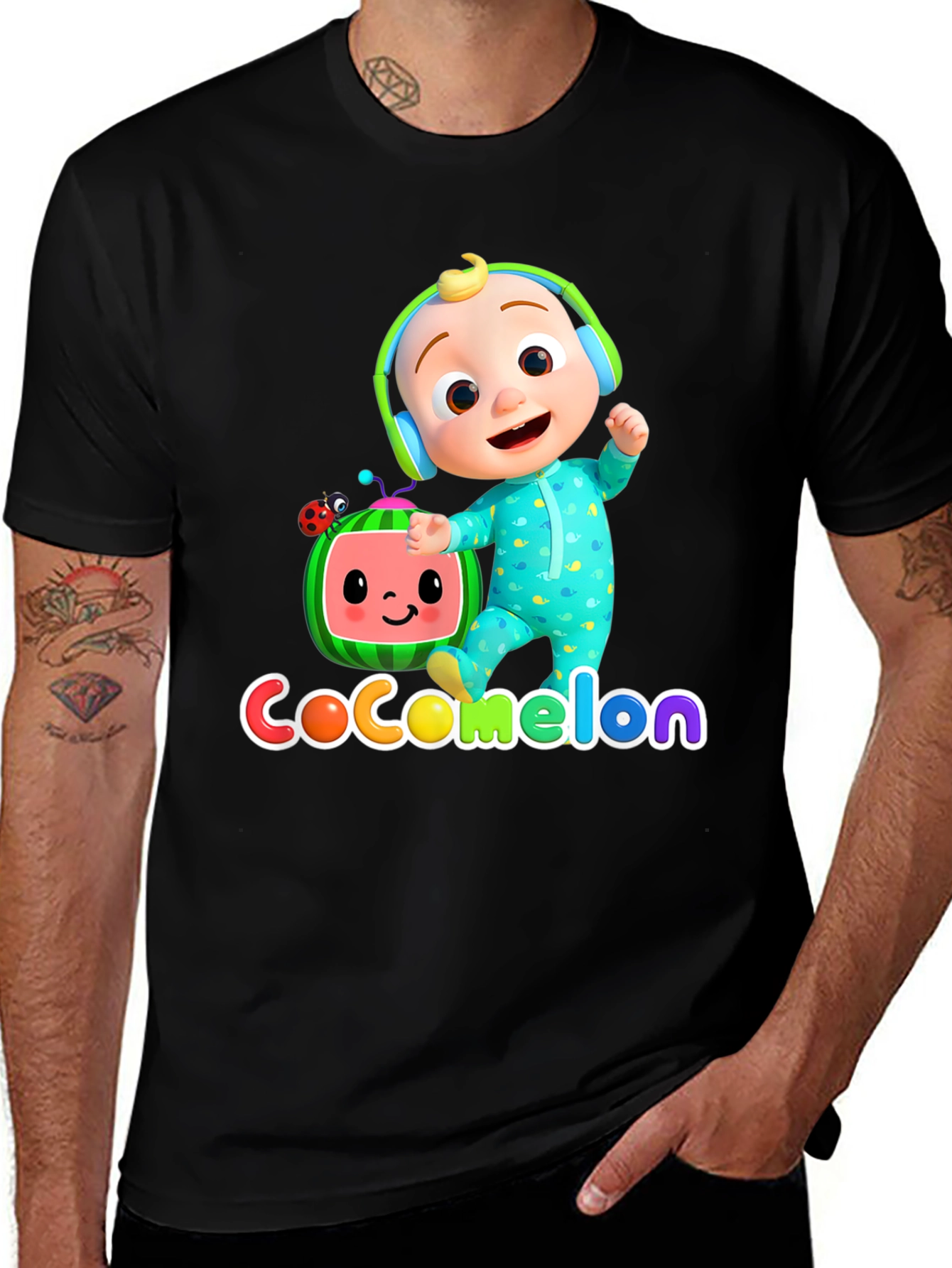Cocomelon Black Graphic Tee