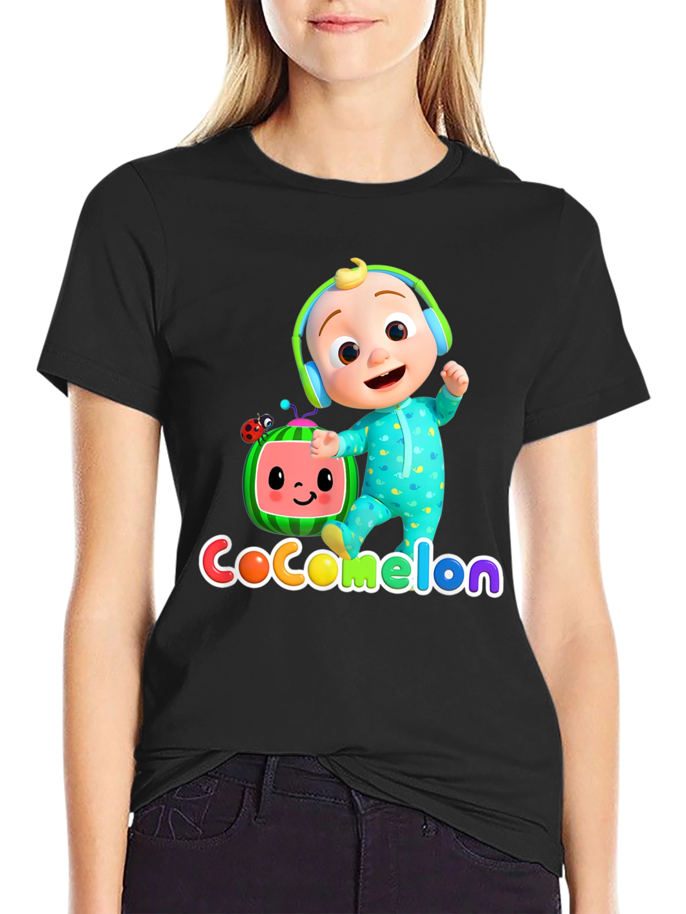 Cocomelon Black Graphic Tee