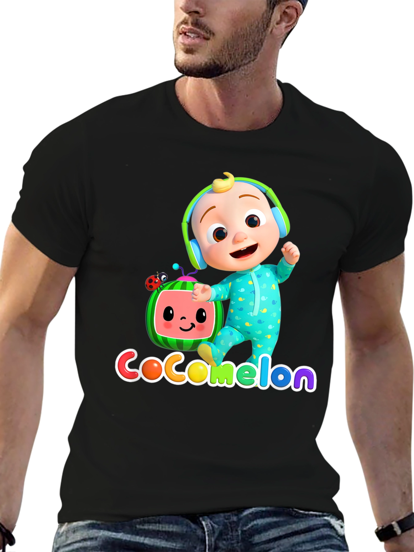 Cocomelon Black Graphic Tee