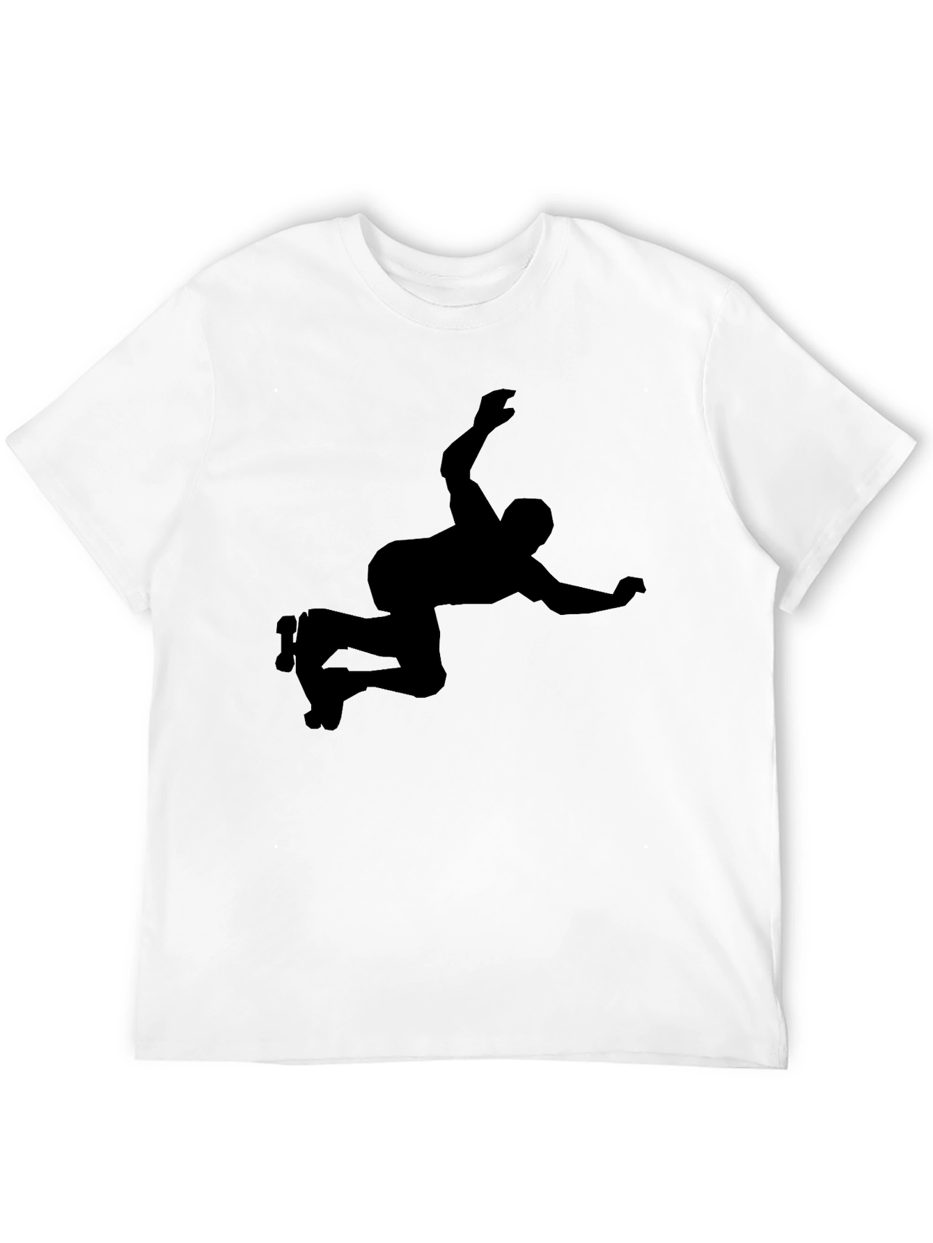 Black Roller Skater Silhouette Graphic Tee