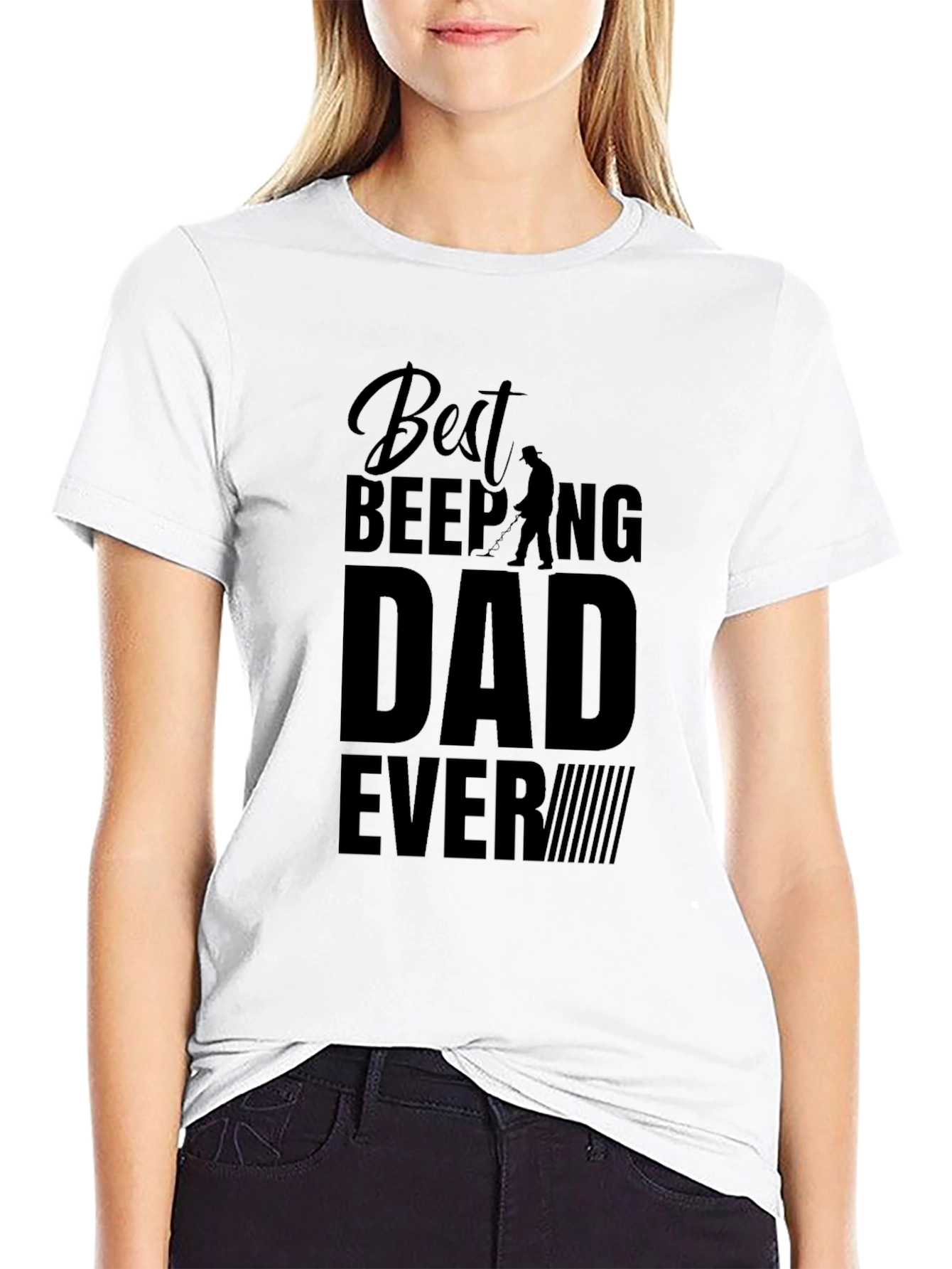 Best Beeping Dad Ever - Black T-Shirt