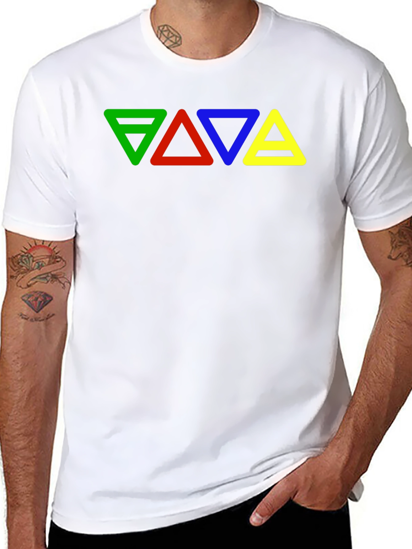 Elemental Triangles Black T-Shirt