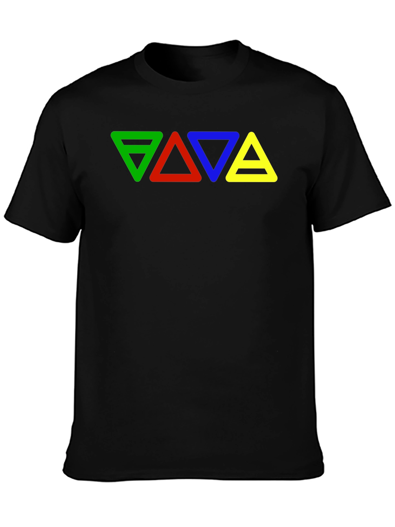 Elemental Triangles Black T-Shirt