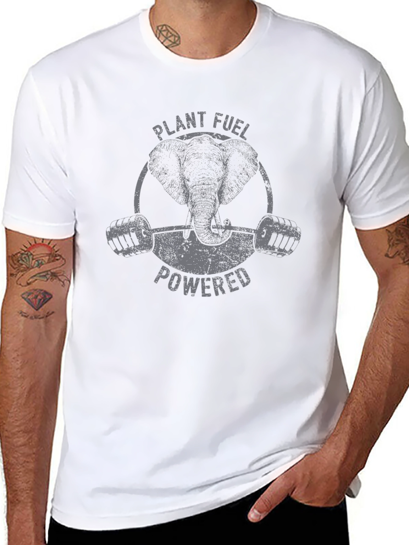 Plant Fuel Powered Elephant Gym T-Shirt