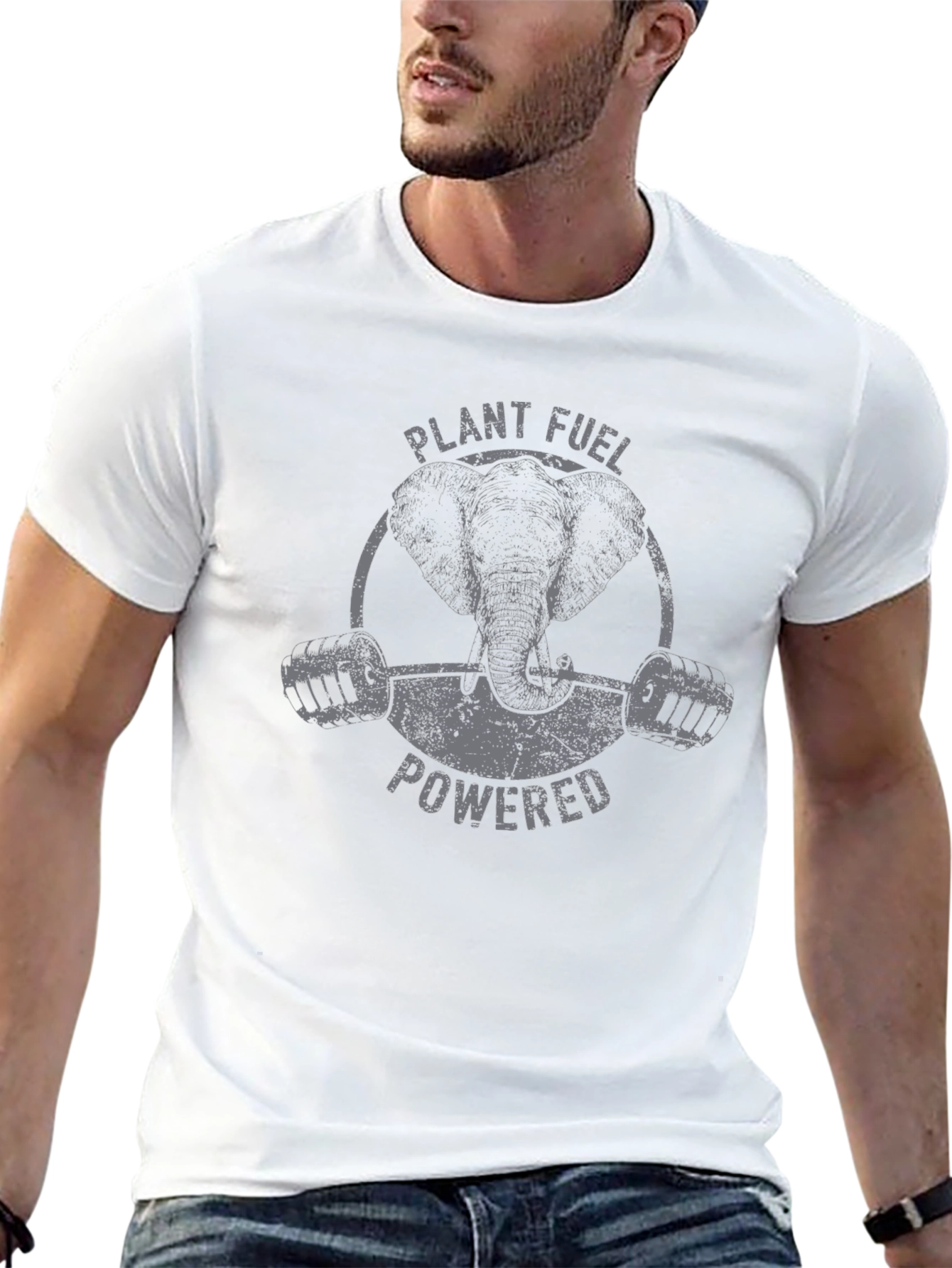 Plant Fuel Powered Elephant Gym T-Shirt
