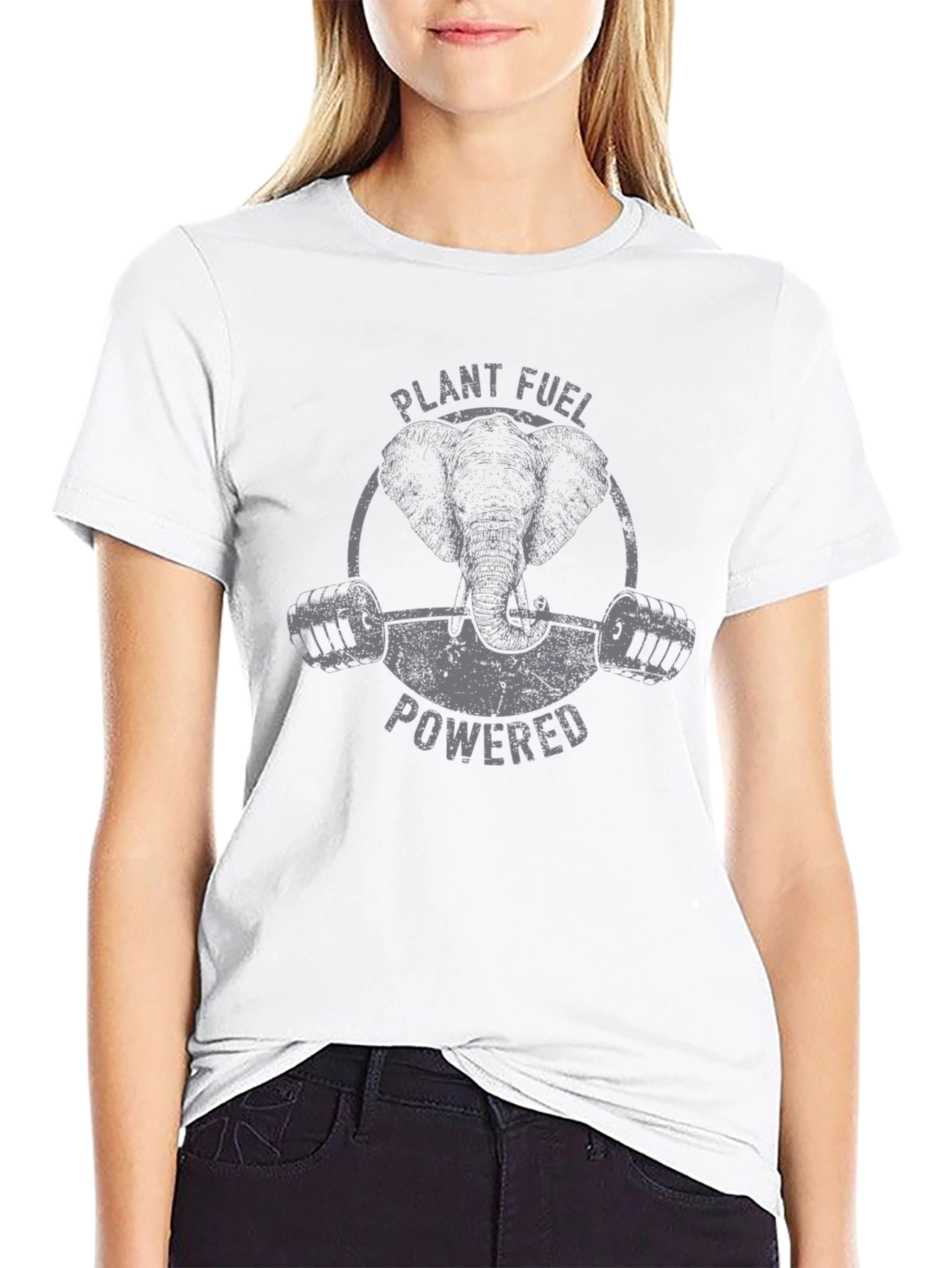 Plant Fuel Powered Elephant Gym T-Shirt