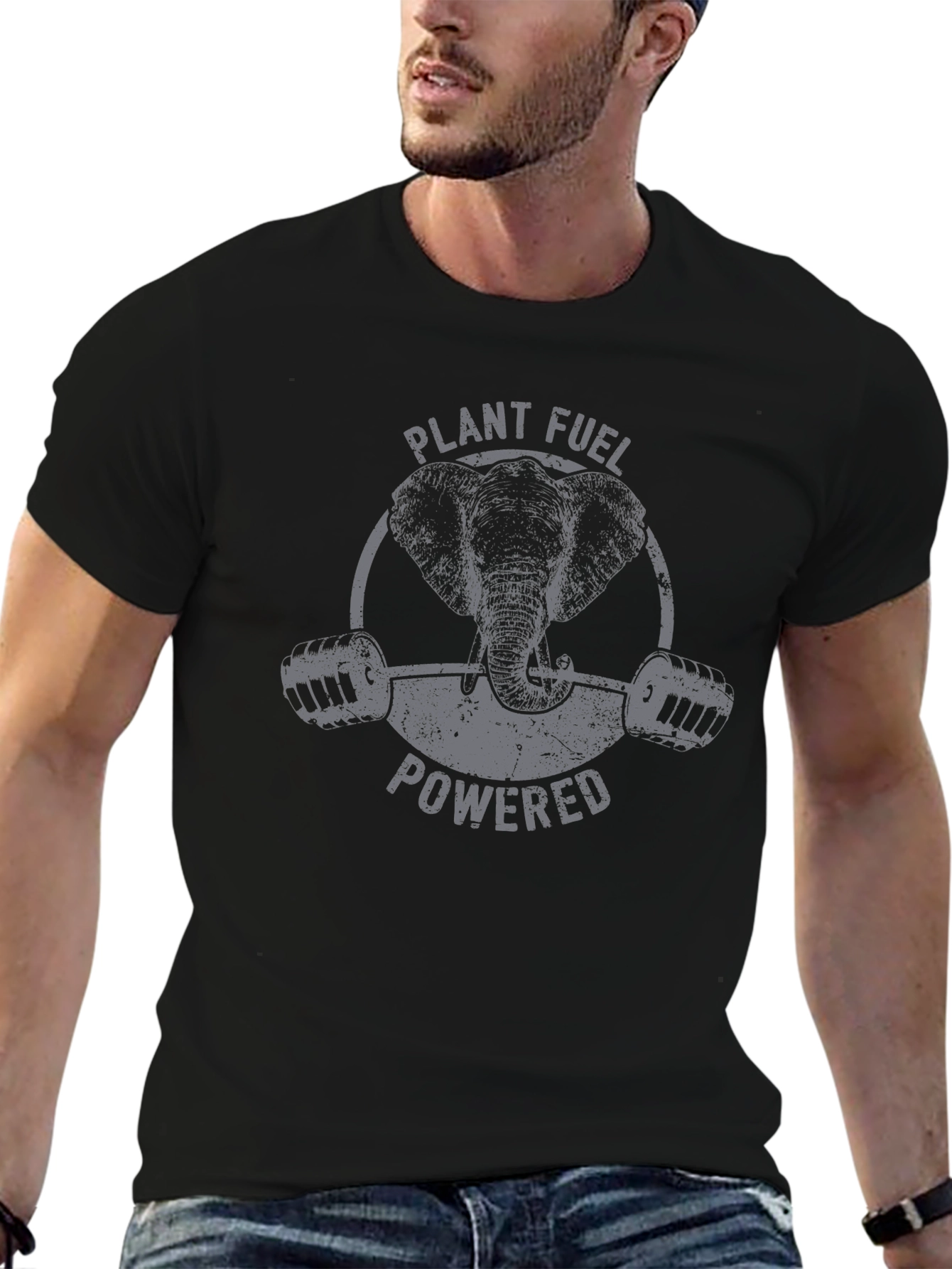 Plant Fuel Powered Elephant Gym T-Shirt