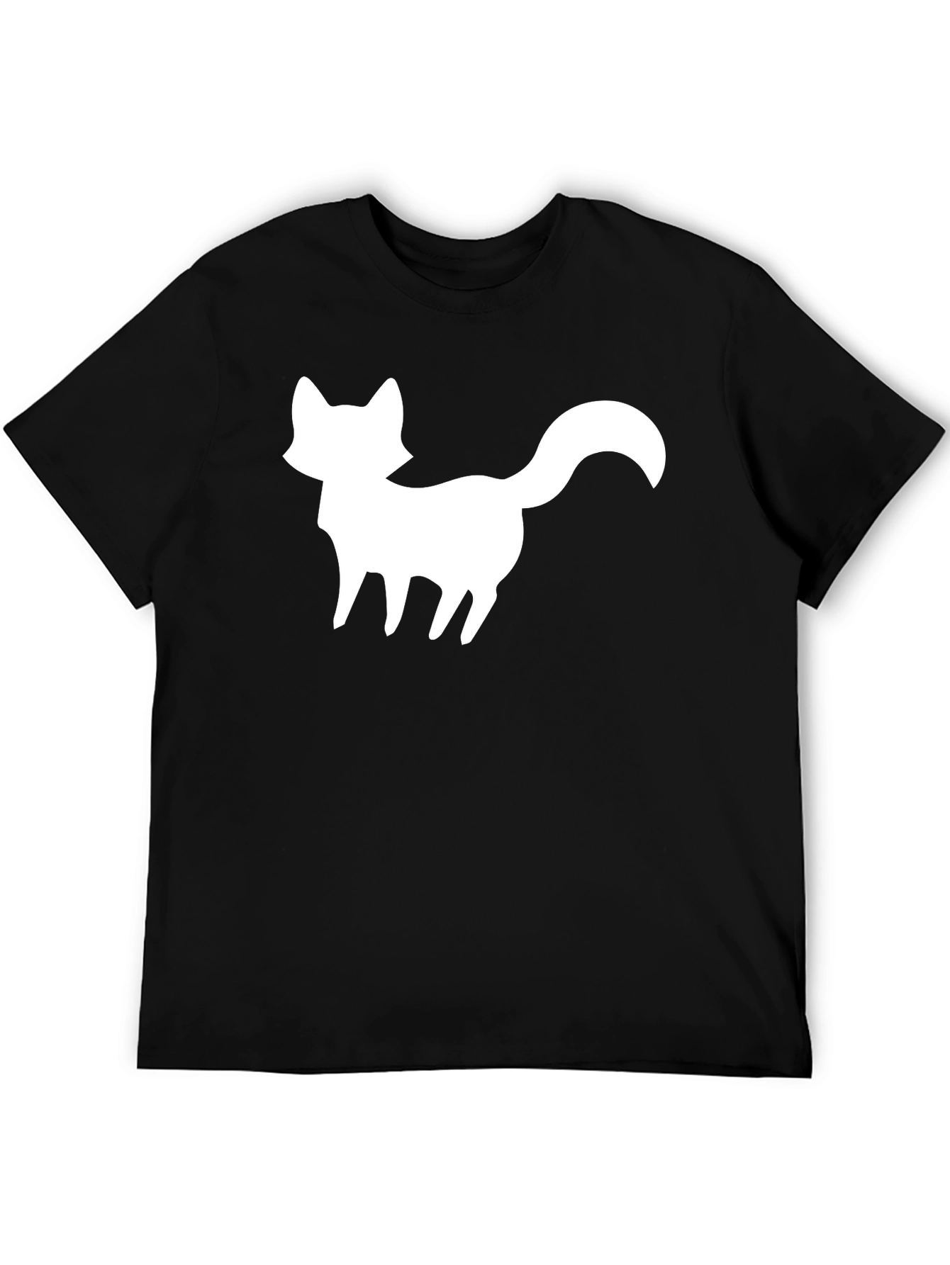Fox Silhouette Graphic Tee - Black Cotton Blend